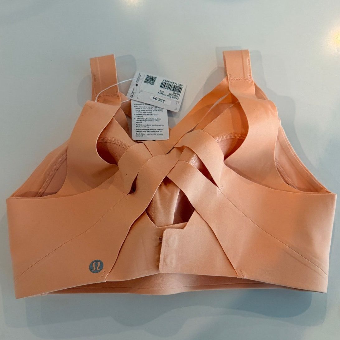 Lululemon NWT Lululemon Enlite Weave-Back Bra Melon Sz 34B $98 MSRP Size ONE SIZE - 2 Thumbnail
