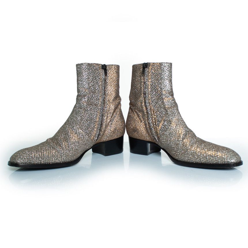 Saint Laurent Paris Saint Laurent, Glitter Wyatt boots viper night fw16 Size US 11 / EU 44 - 3 Thumbnail