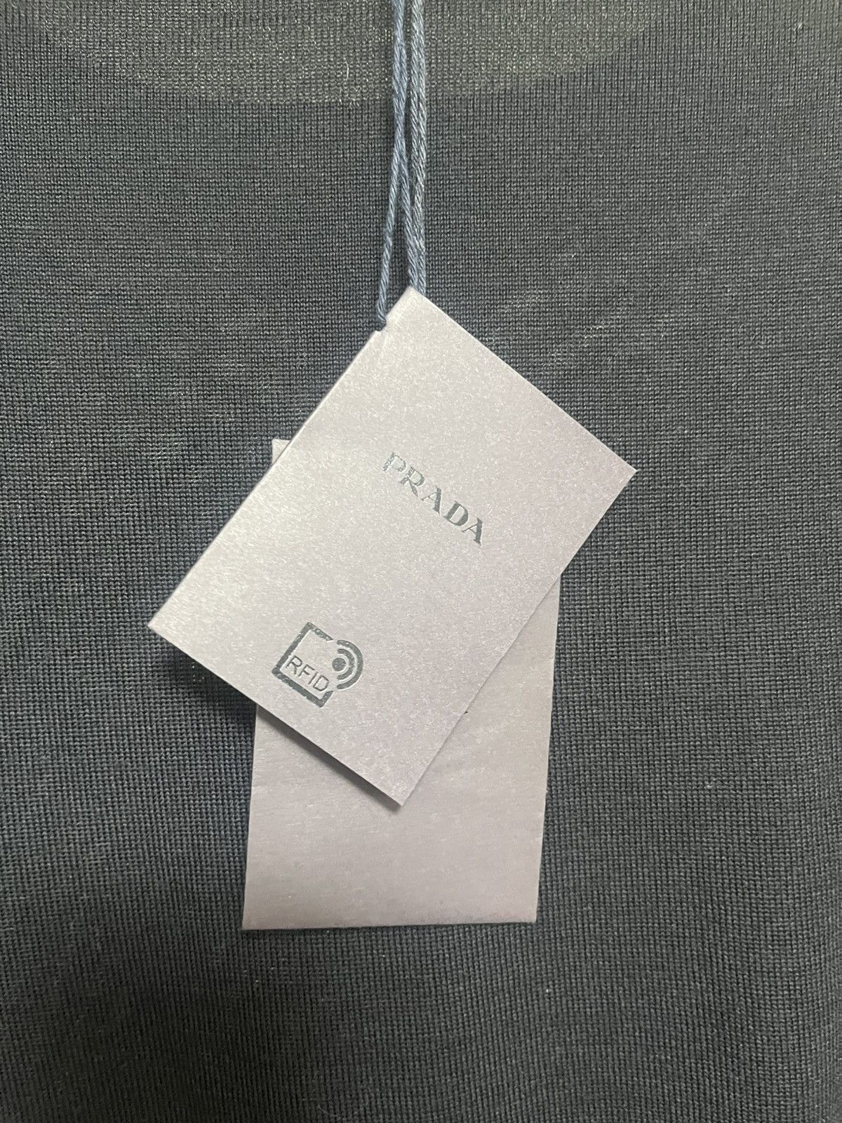 Prada Logo Short Sleeve Cashmere Wool Sweater Sz 50