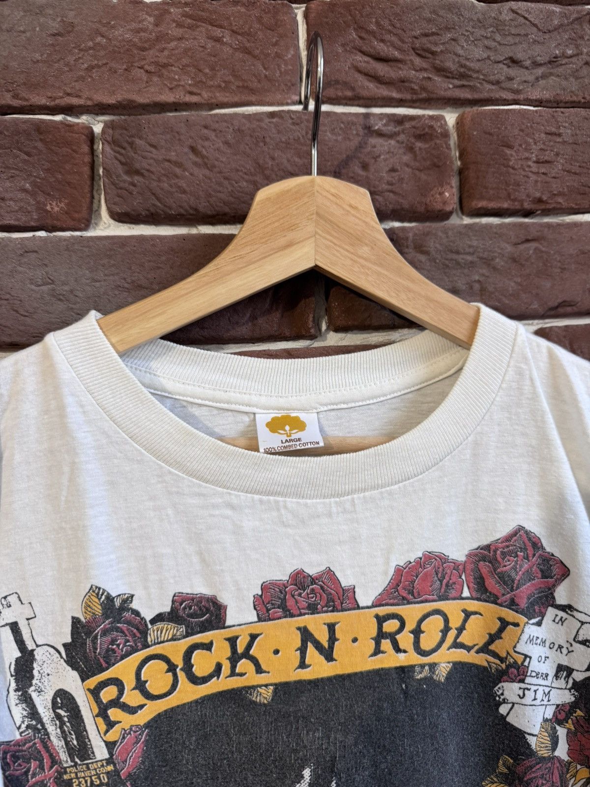 Band Tees Rare Vintage 90s Jim Morrison Rock And Roll Suicide Band Tee Size US L / EU 52-54 / 3 - 3 Thumbnail