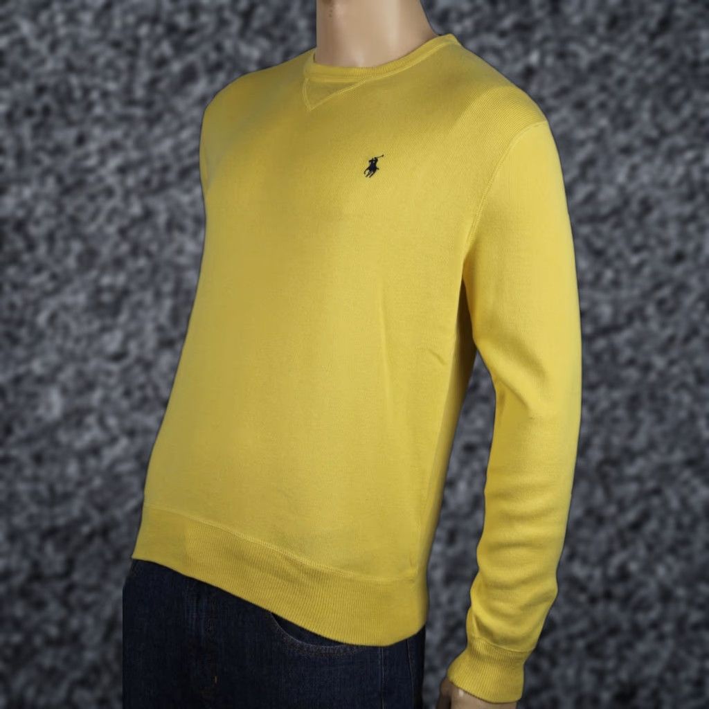 Polo Ralph Lauren Polo Ralph Lauren Medium M Yellow Crewneck Sweater NWT Navy Blue Pony NWT Size US M / EU 48-50 / 2 - 1 Preview