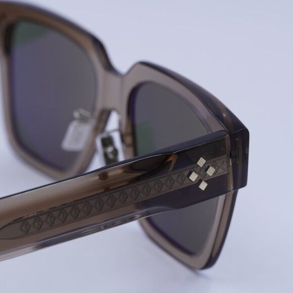 Dior Dior CD DIAMOND S3F 64C0 Sunglasses Transparent Brown Square Size ONE SIZE - 5 Thumbnail