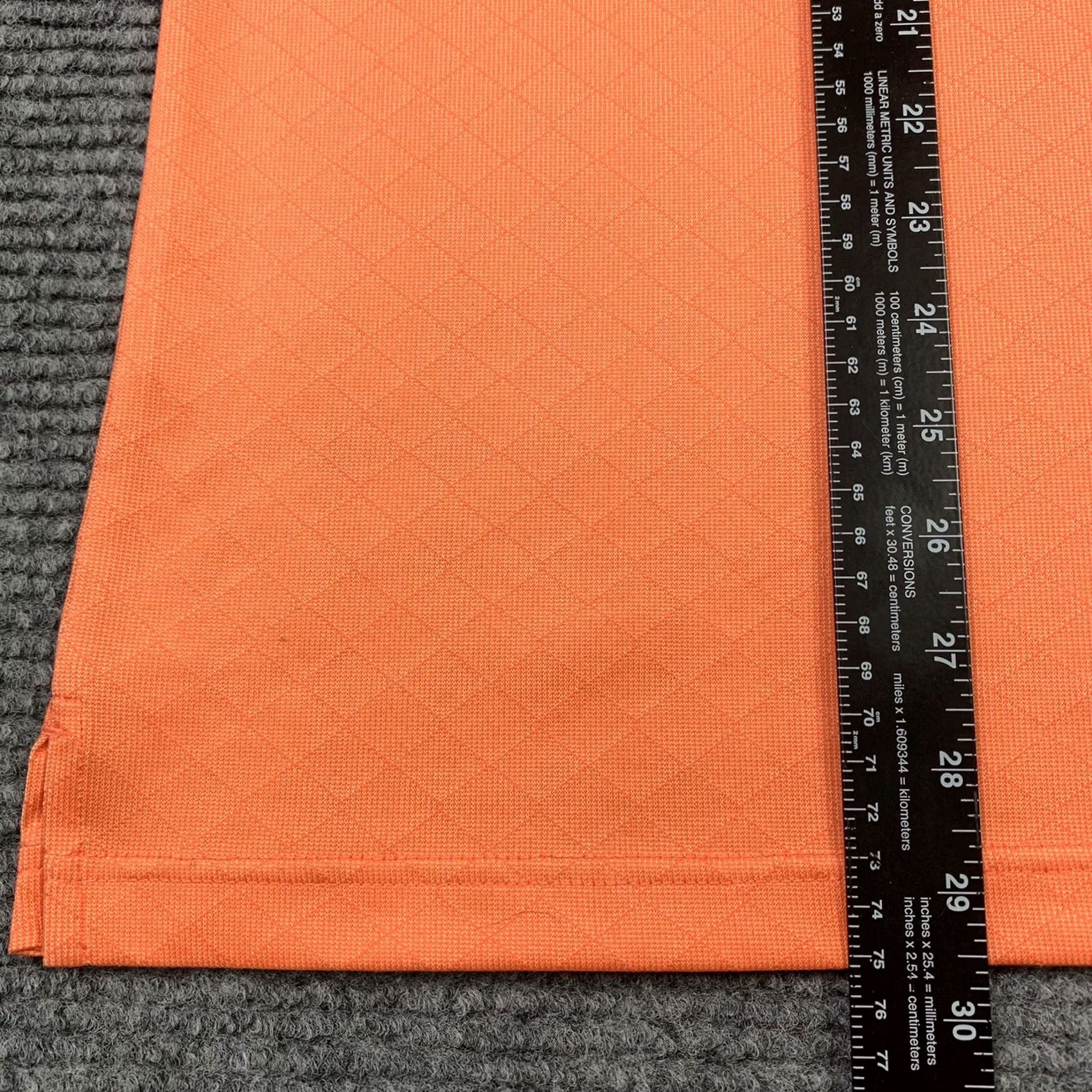 Vintage Kirkland Signature Mens L Orange Diamond Design Performance Polo Shirt Size US L / EU 52-54 / 3 - 5 Thumbnail
