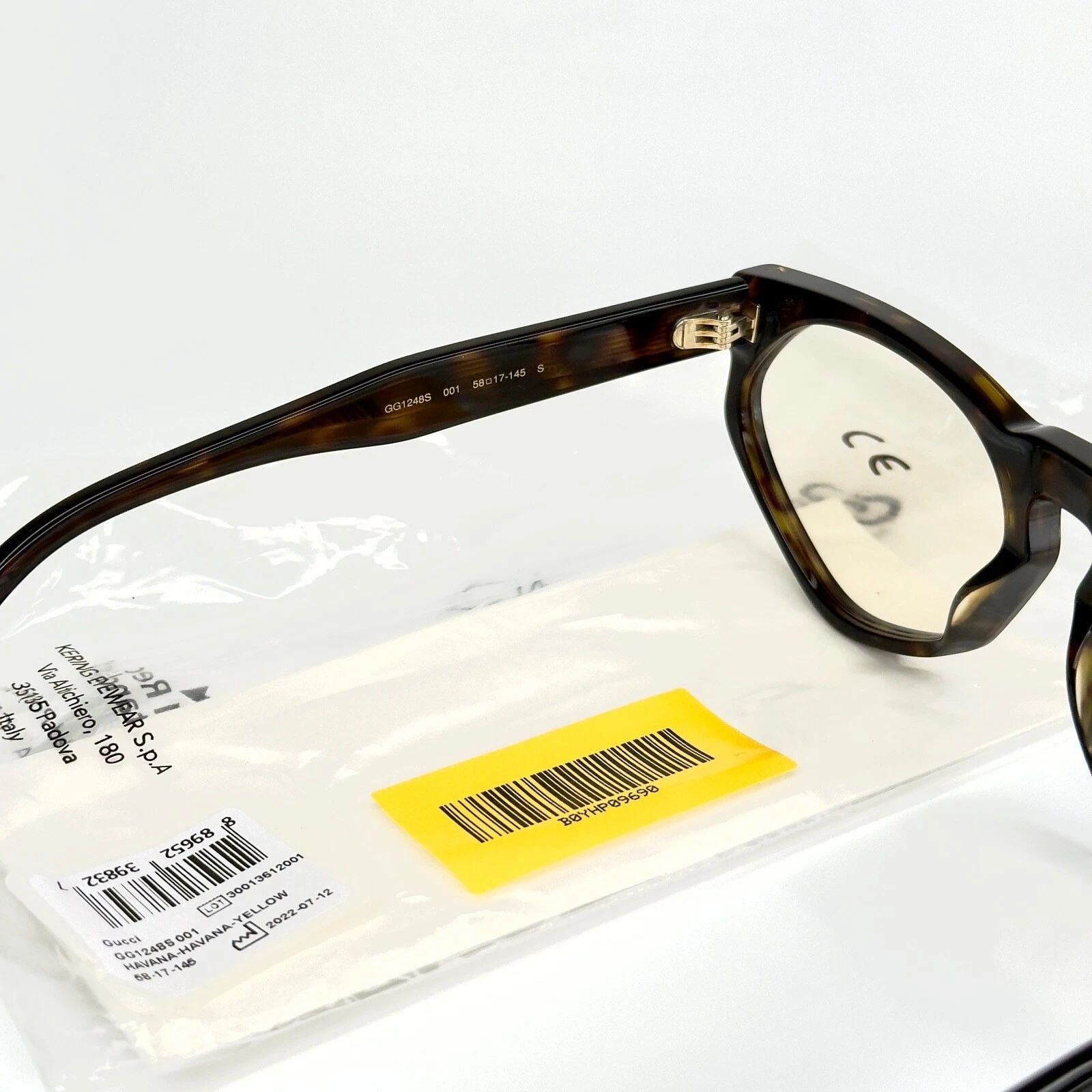 Gucci GUCCI Gg1248S 1248 Brown Marble Angular Style Sunglasses 001 Size ONE SIZE - 2 Thumbnail