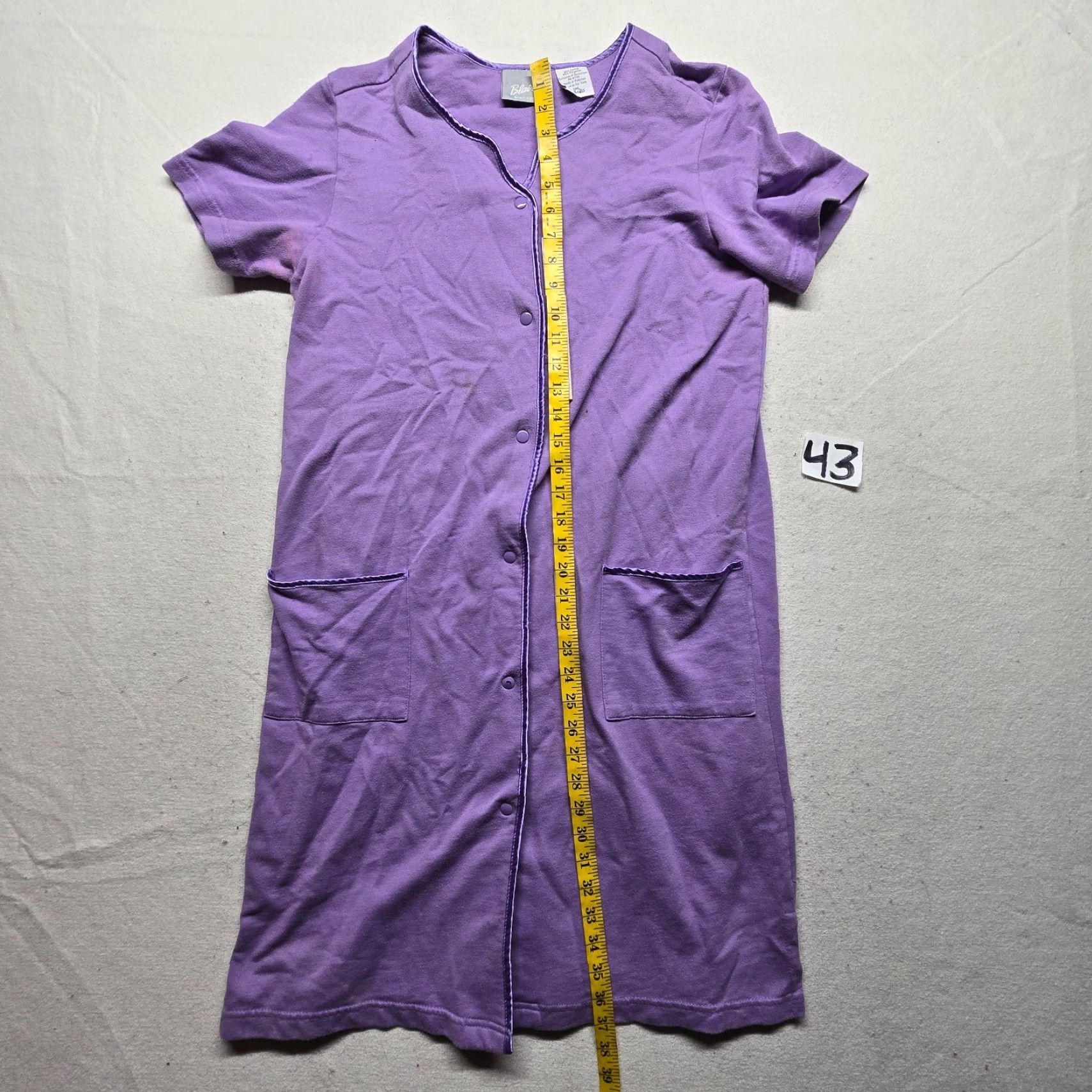 Blair Blair Gown Women M Purple Nylon Lace Trim Midi Solid Nightgown Lavender Purple Size ONE SIZE - 7 Thumbnail