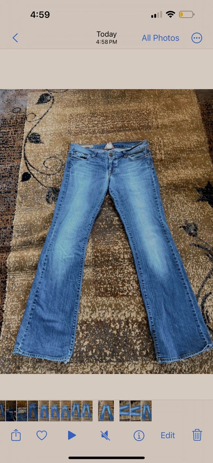 Lucky Brand RARE vintage lucky brand low rise flared leg jeans Size 32" / US 10 / IT 46 - 2 Thumbnail