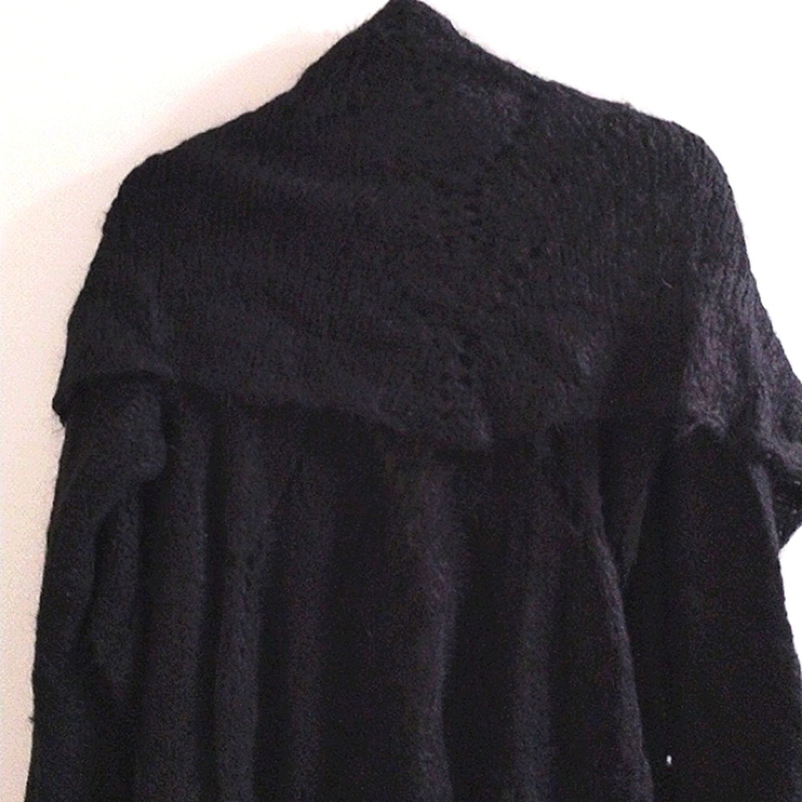 Other Simply Natural PERU SURI WOOL Cardigan Sz L BLACK Bell Boho Size M / US 6-8 / IT 42-44 - 2 Thumbnail