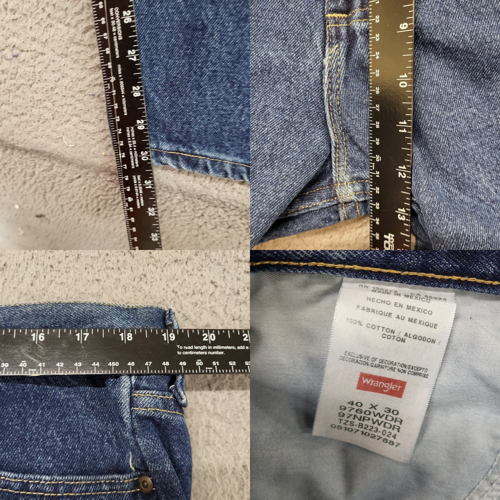 Wrangler Wrangler Jeans Men's 40x30 Blue Five Star Premium Relaxed Fit Denim Western Five Pocket 100% Cotton Regular Size Type Jeans Mens Size US 40 / EU 56 - 8 Thumbnail
