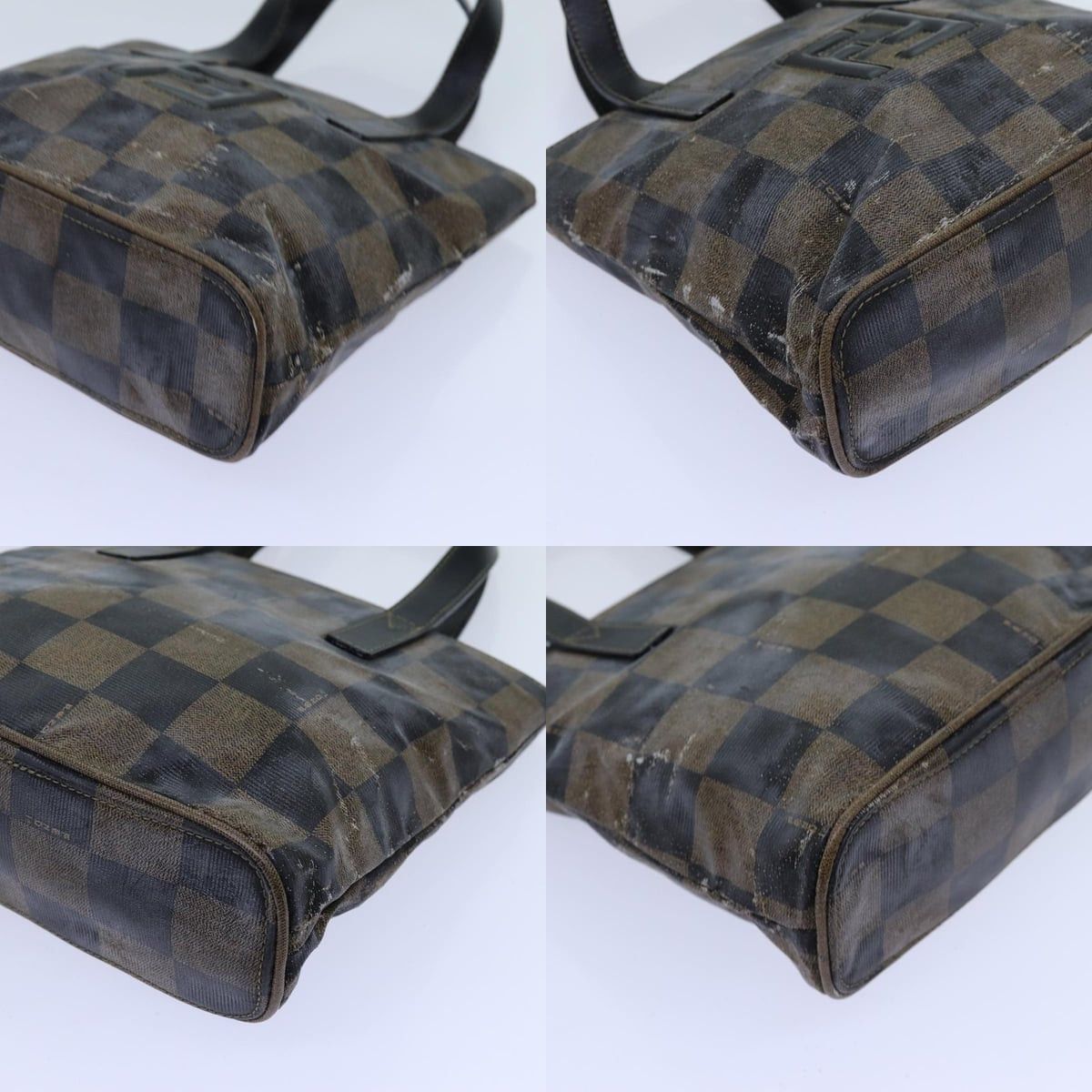 Fendi FENDI Pecan Canvas Hand Bag Brown Black Size ONE SIZE - 10 Thumbnail