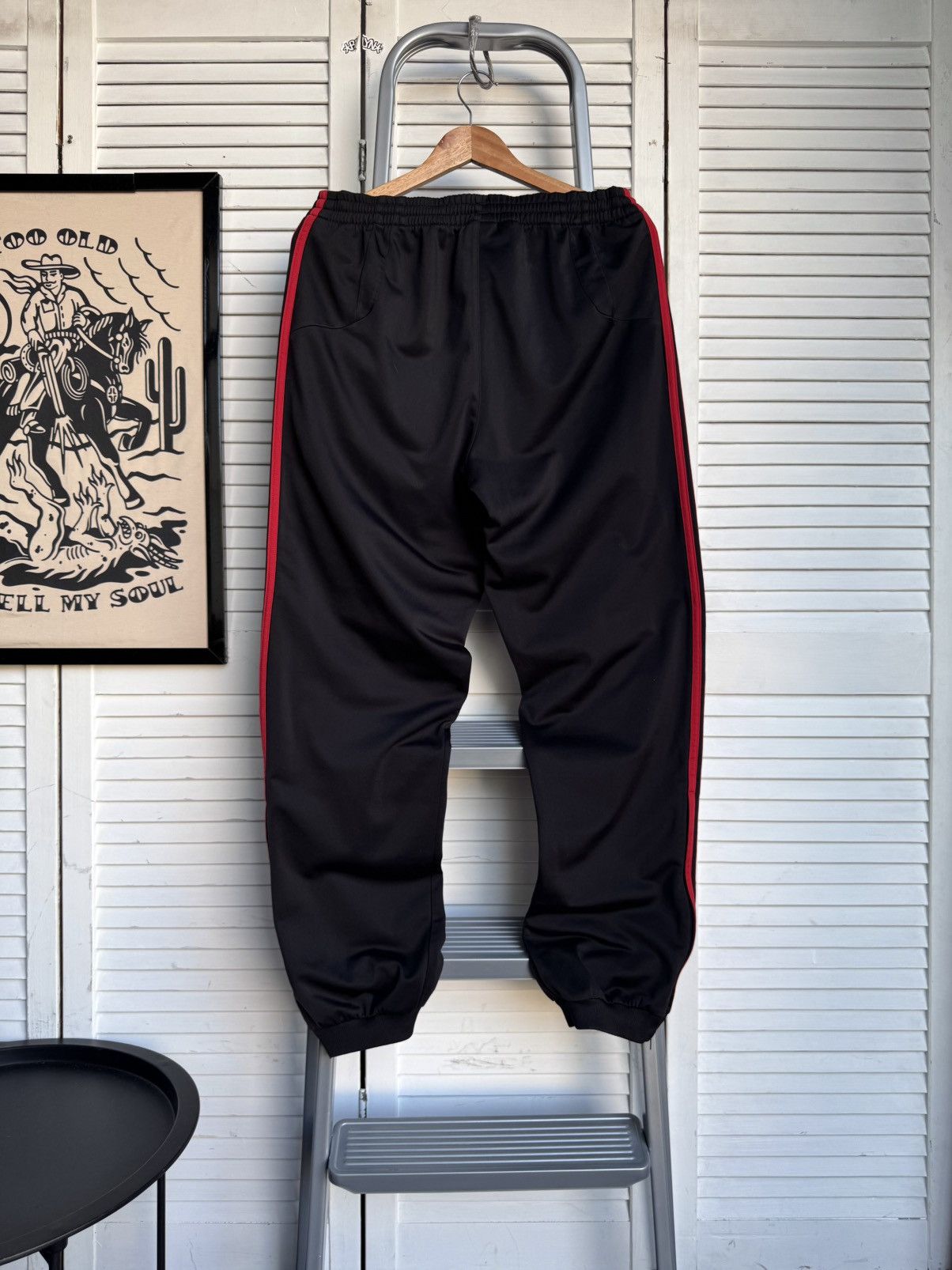 Adidas Vintage Adidas FC Milan Track Training Soccer Pants Black Size US 34 / EU 50 - 2 Thumbnail