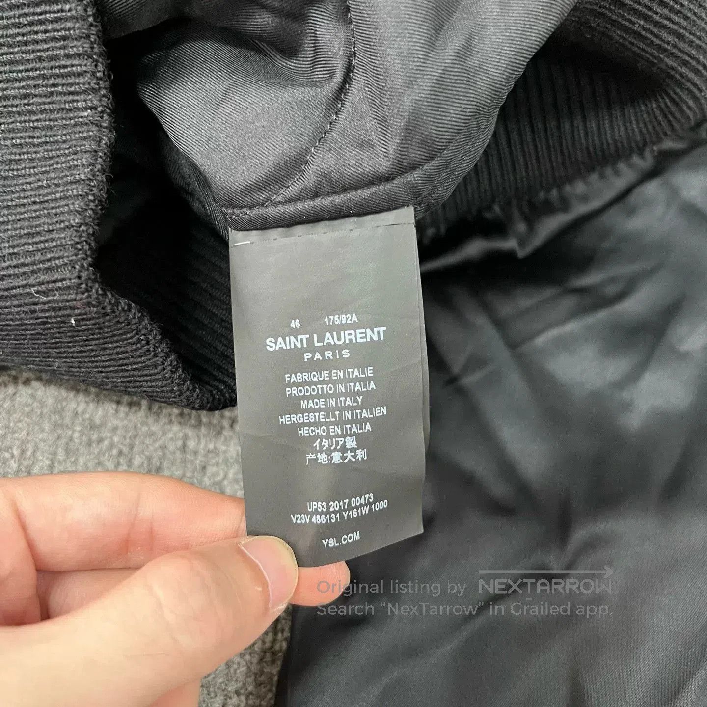 Saint Laurent Paris Saint Laurent Rhinestone Lapel Satin Baseball Jacket. Size US S / EU 44-46 / 1 - 4 Thumbnail