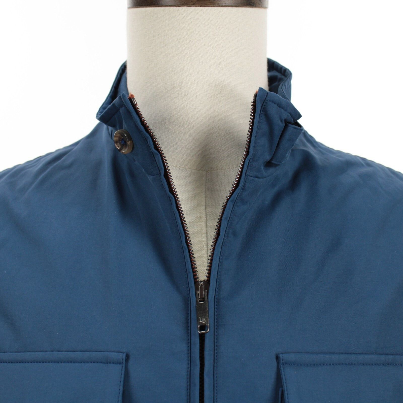 Luciano Barbera Luciano Barbera Vest Size M US In Blue Cotton Blend Size US M / EU 48-50 / 2 - 2 Thumbnail