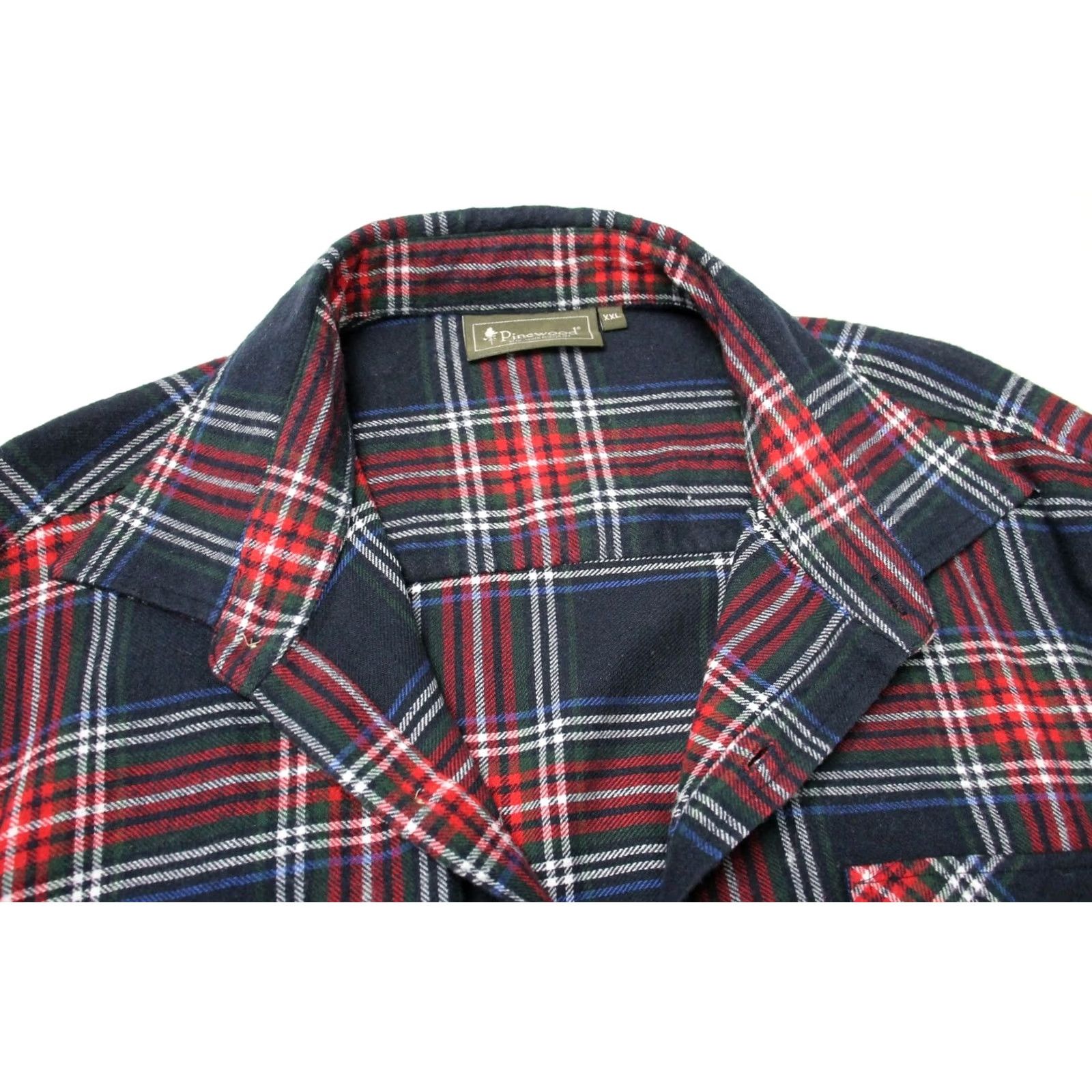 Vintage Pinewood Shirt Men's 2XL Flannel Button Up Plaid Spread Neck Size US XXL / EU 58 / 5 - 4 Thumbnail