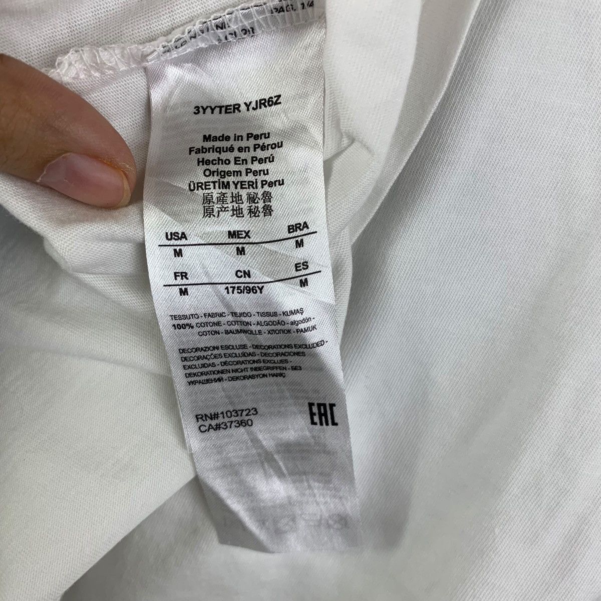 Armani Exchange ARMANI EXCHANGE Organic Prima Cotton Fiber Tee Shirt Top Size M / US 6-8 / IT 42-44 - 7 Thumbnail