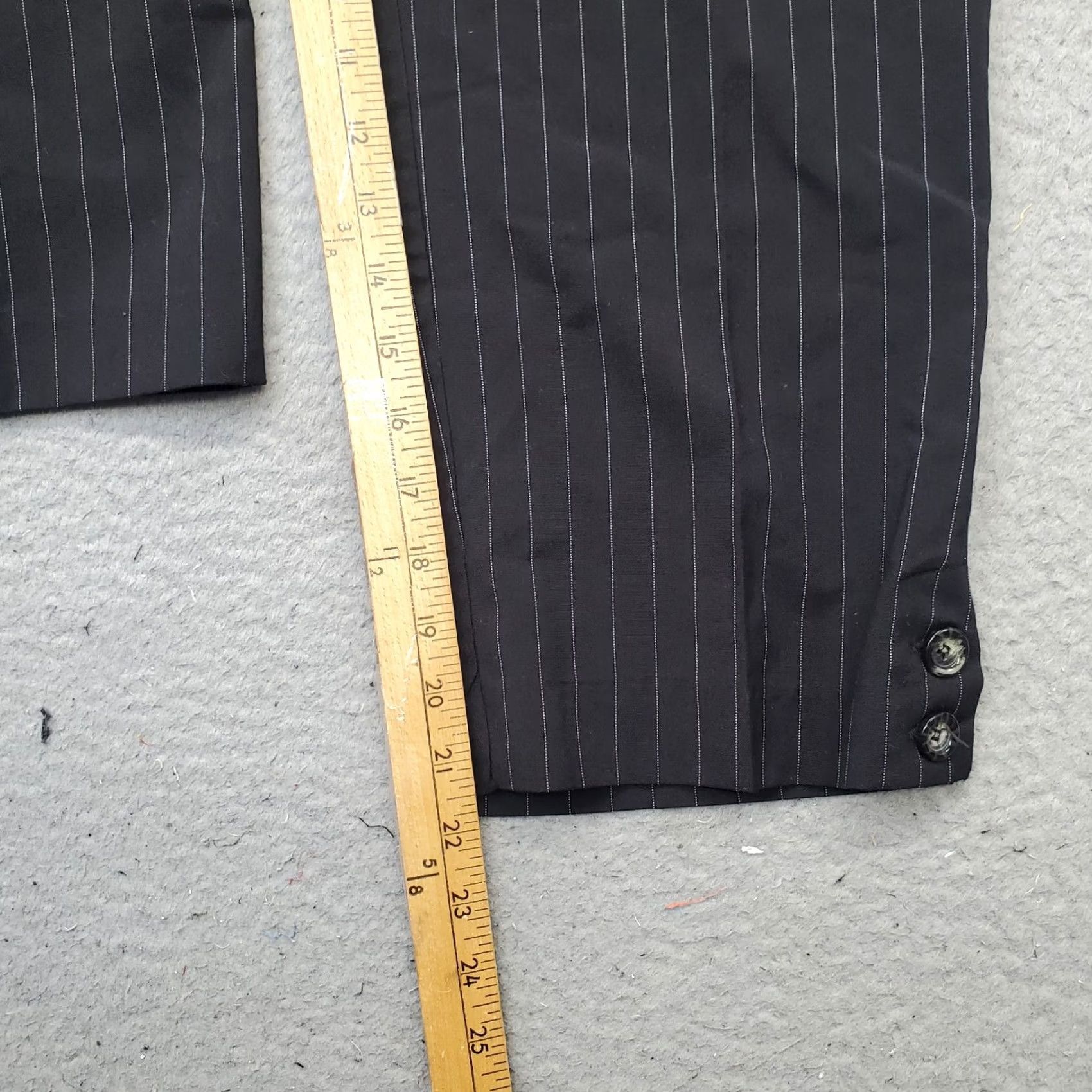 Vintage Style&co. Dress Pants Womens Size 6 Multi Pinstripe Stretch Flat Front Ankle Button Size 28" / US 6 / IT 42 - 4 Thumbnail