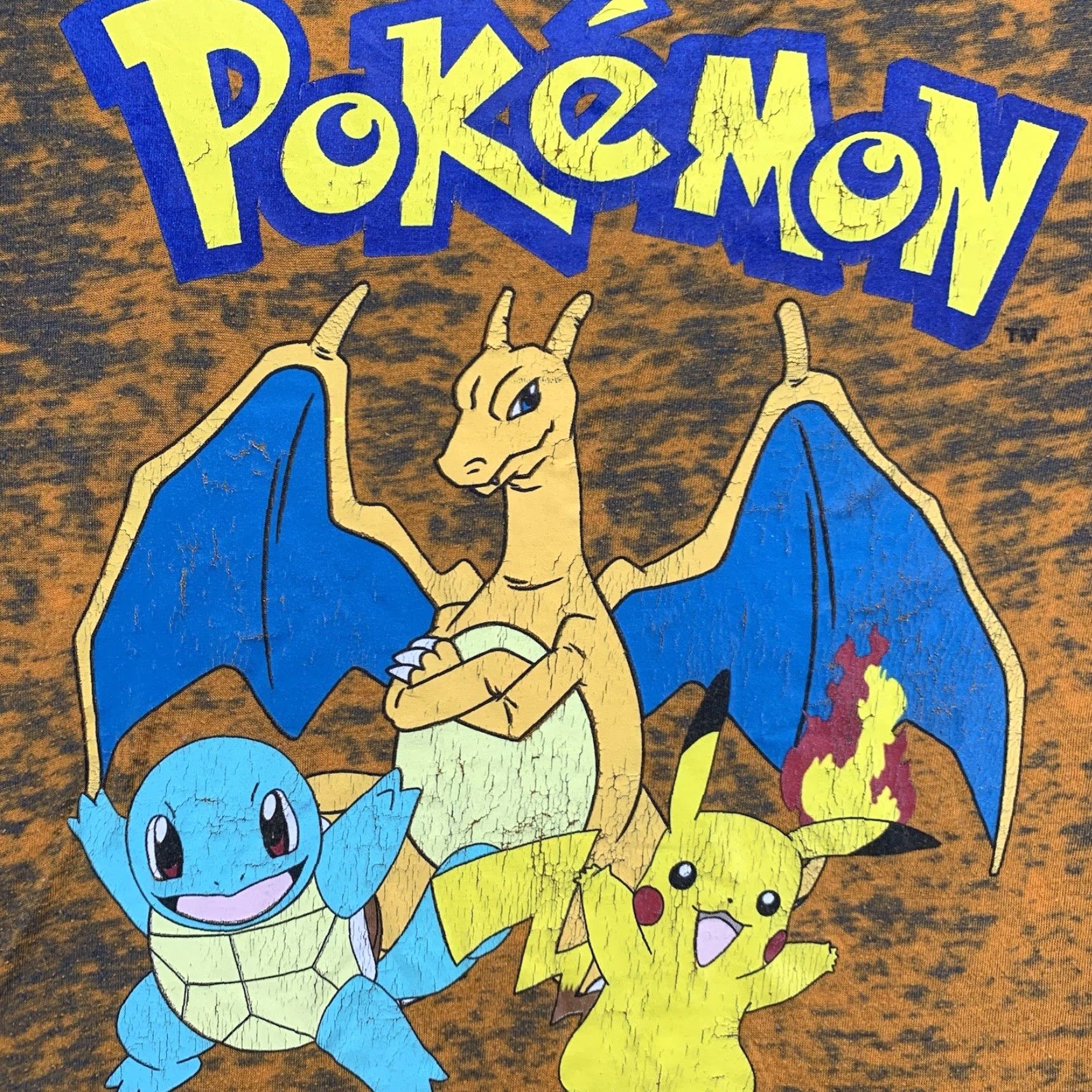 Vintage Pokémon T-Shirt Men's L Orange Earth Tone Charizard Geometric Punk Grunge 80s 90s Vintage No Size US L / EU 52-54 / 3 - 4 Thumbnail