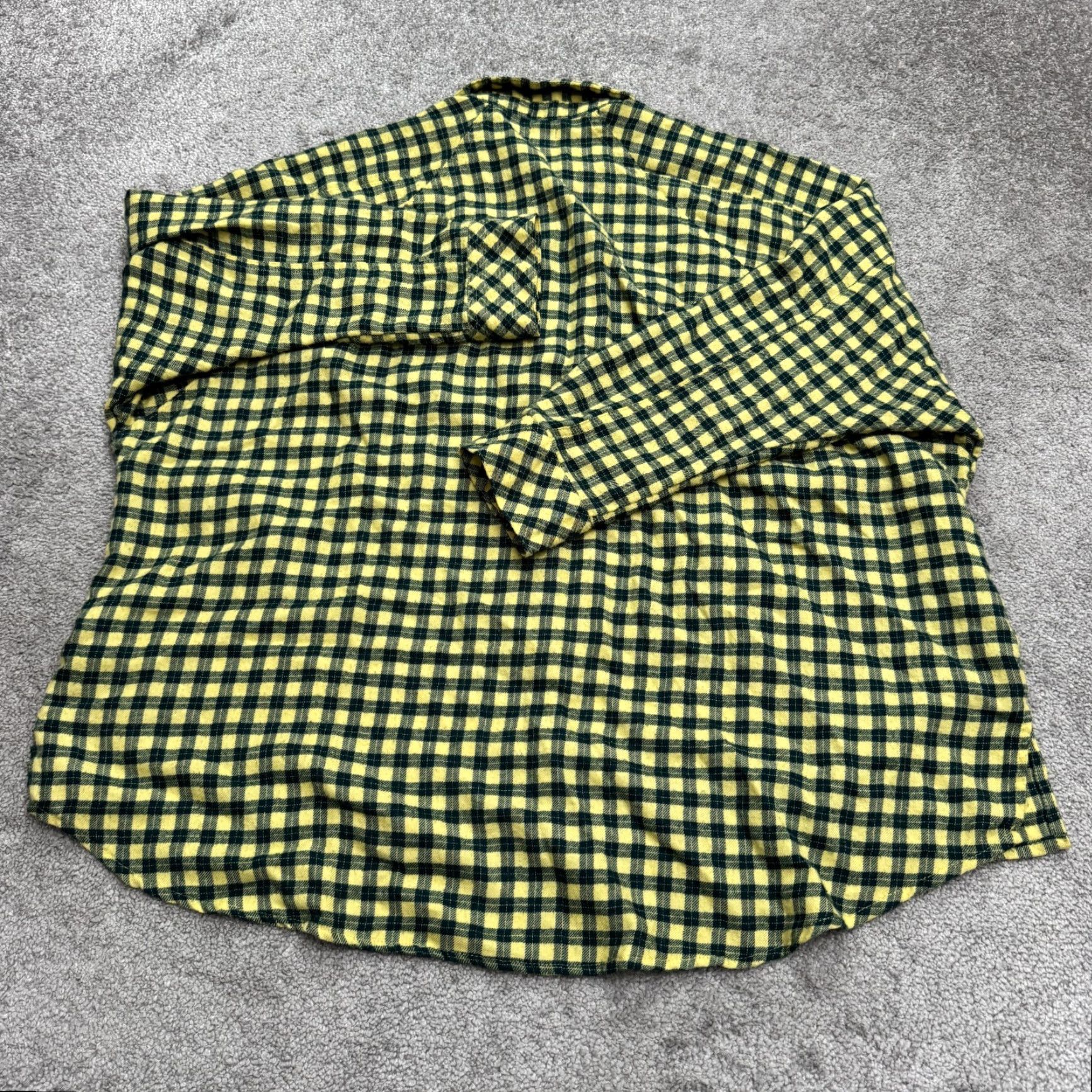 Urban Outfitters BDG Urban Outfitters Oversized Flannel Crop Shirt Women M Blue Yellow Plaid Casual Vintage No N/A Size M / US 6-8 / IT 42-44 - 2 Thumbnail