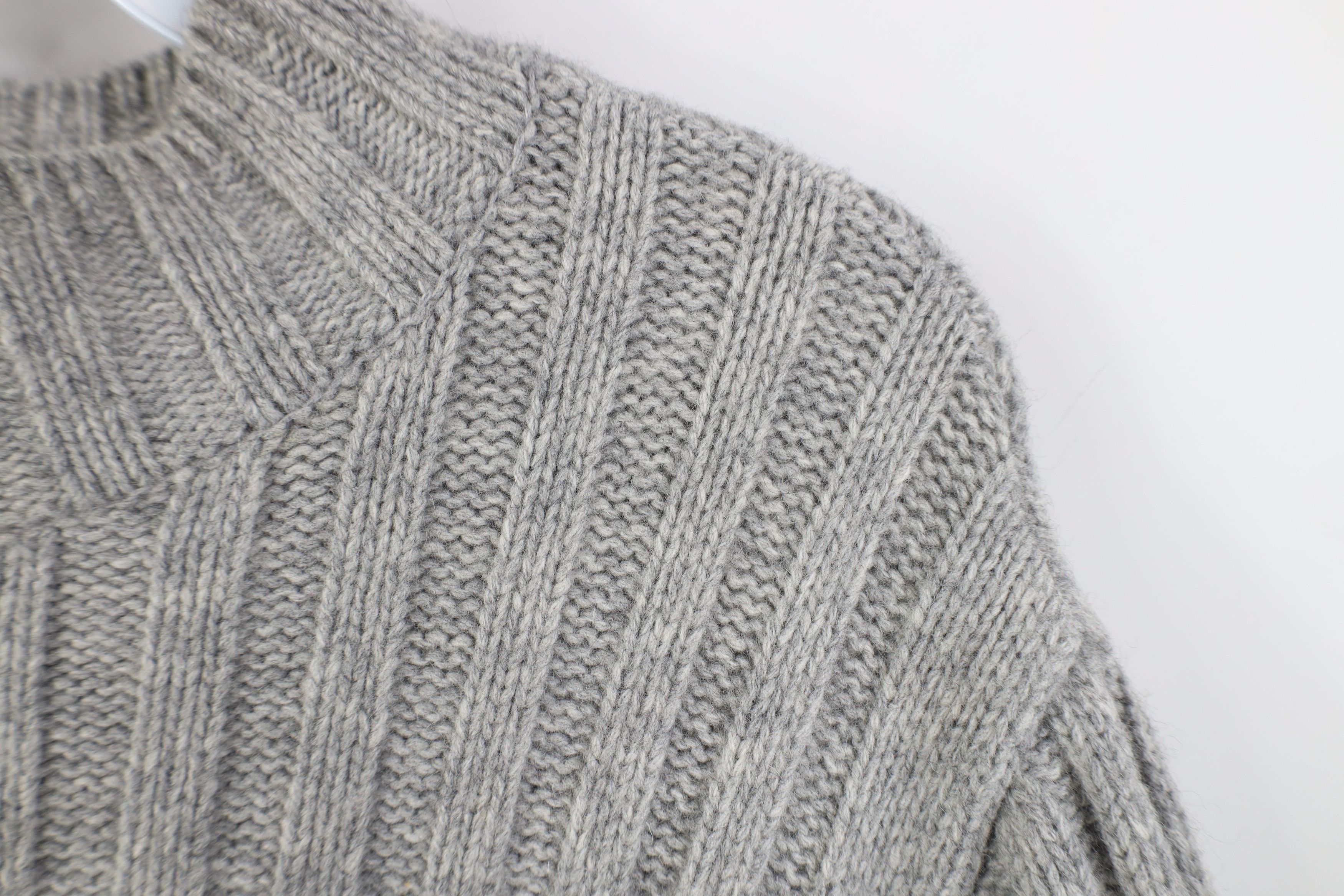 Vintage Vintage 90s Streetwear Block Ribbed Knit Mock Neck Sweater Size US M / EU 48-50 / 2 - 5 Thumbnail