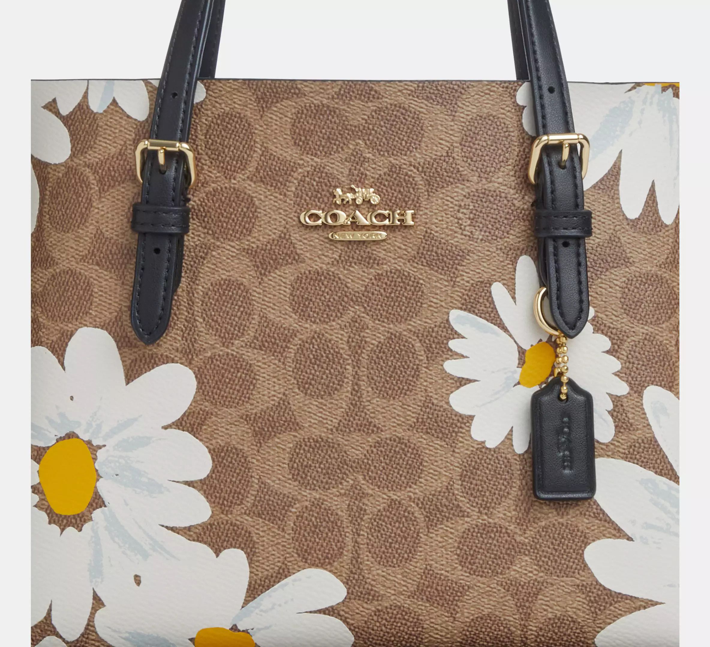 Coach Mollie Tote Bag 25 In Signature Canvas With Floral Print Size ONE SIZE - 12 Thumbnail