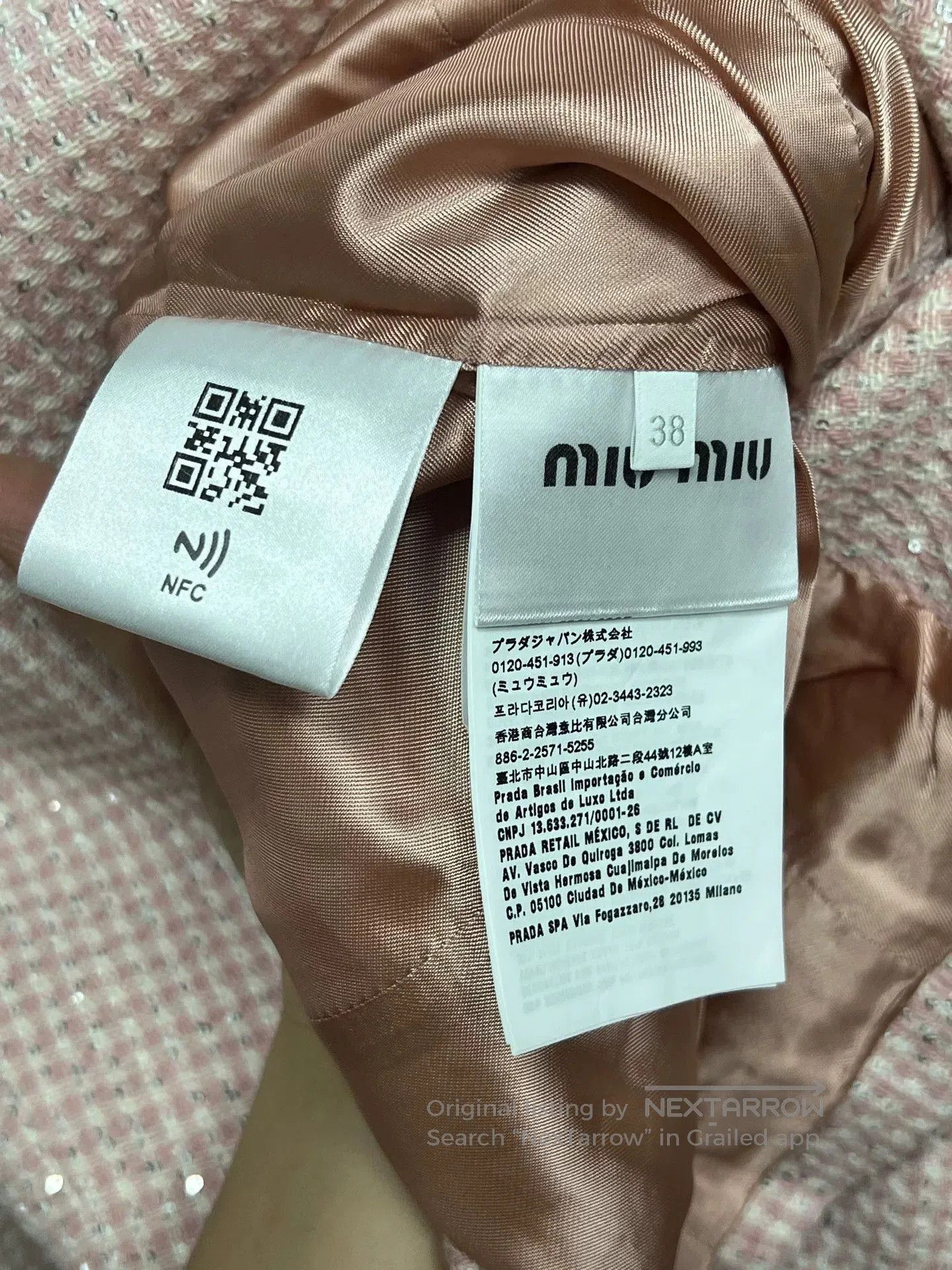 Miu Miu pink embellished cropped jacket. Size M / US 6-8 / IT 42-44 - 5 Thumbnail