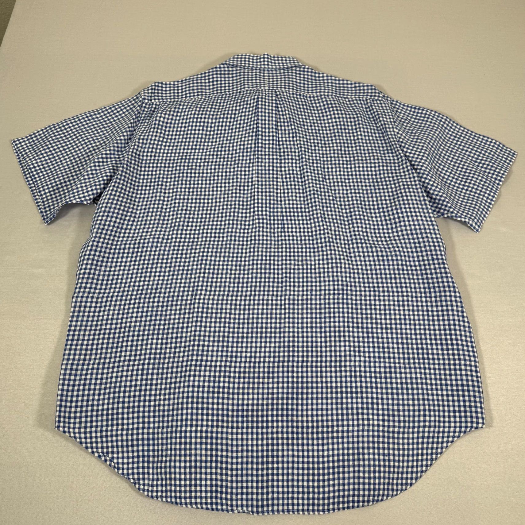 Polo Ralph Lauren Polo Ralph Lauren Shirt Mens XL Casual Short Sleeve Gingham Check Button-Up Blue White Size US XL / EU 56 / 4 - 7 Thumbnail
