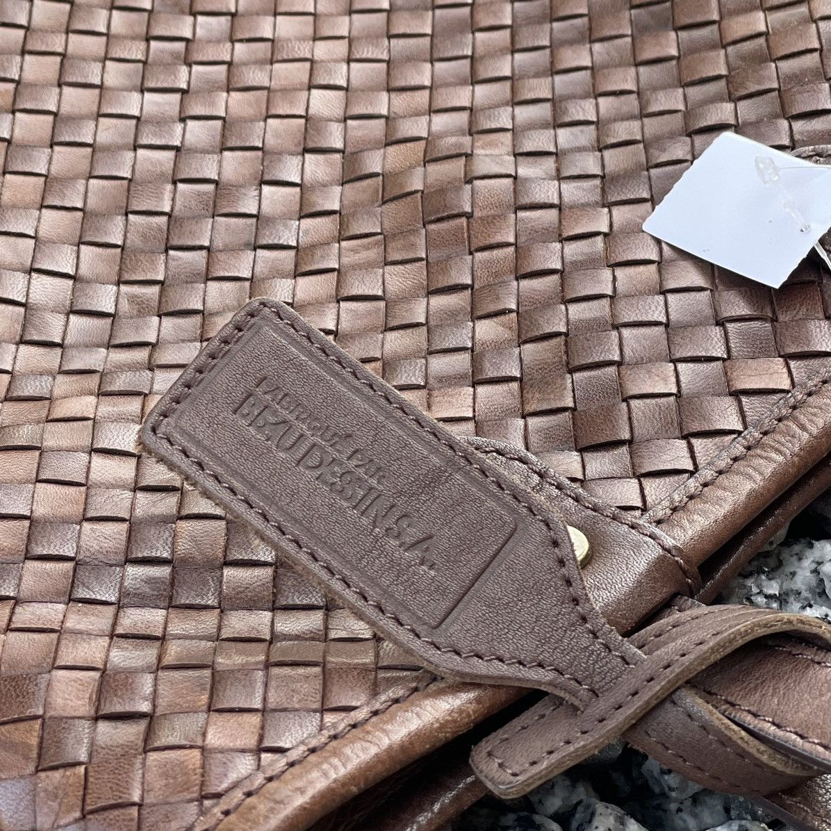 Designer × Japanese Brand Vintage BEAU DESSIN S.A Small Woven Leather Bag Size ONE SIZE - 3 Thumbnail