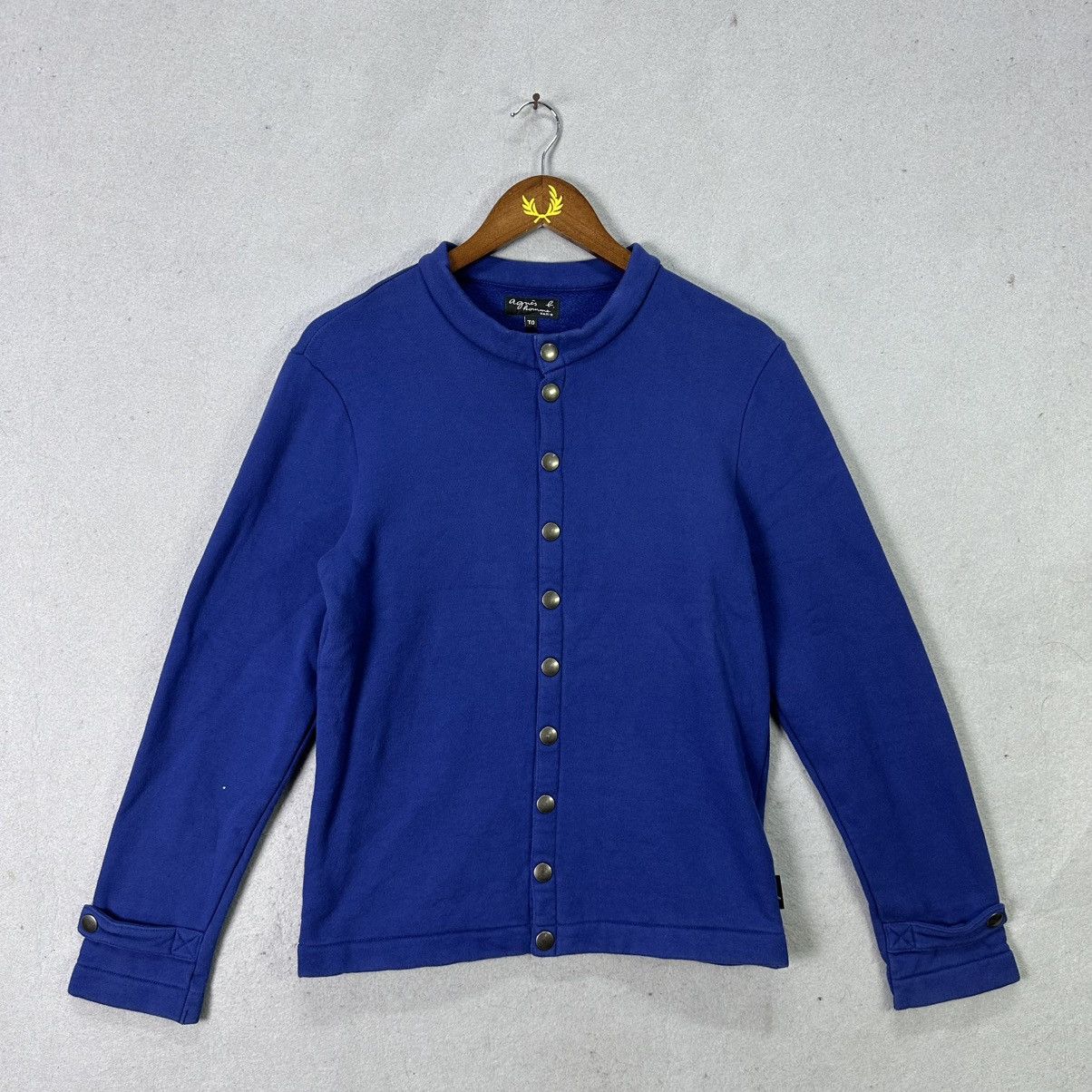 agnes b. Vintage Agnes B Homme Snap Button French Designer Cardigan Size US S / EU 44-46 / 1 - 1 Thumbnail