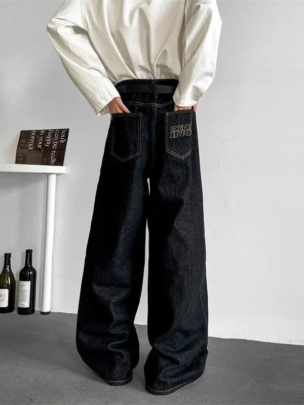 Japanese Brand × Jean Retro loose wide leg slightly flared jeans Size US 32 / EU 48 - 3 Thumbnail