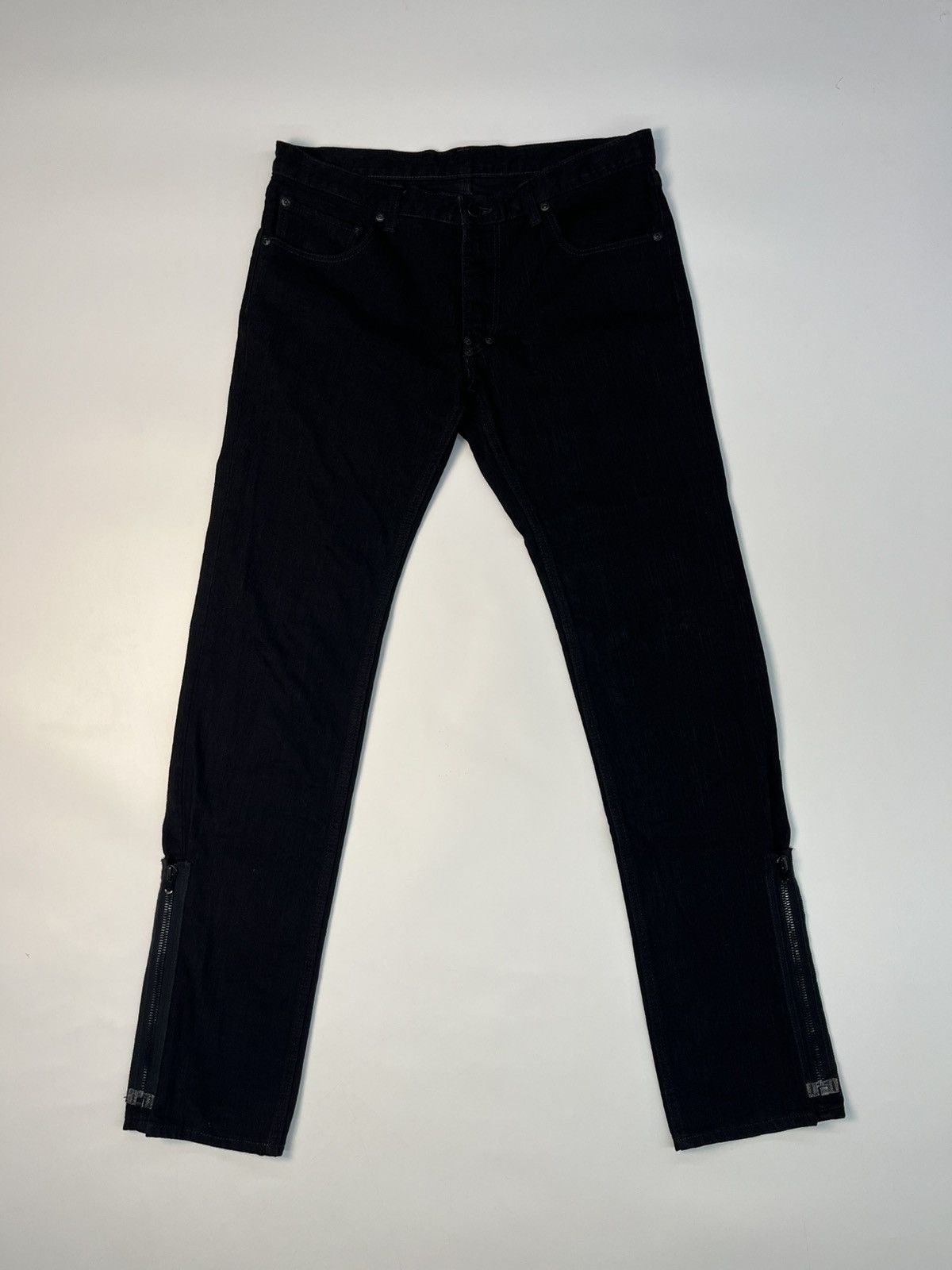 Number (N)ine NUMBER NINE FW06 NOIR COATED BLACK PAIN DENIM JEANS