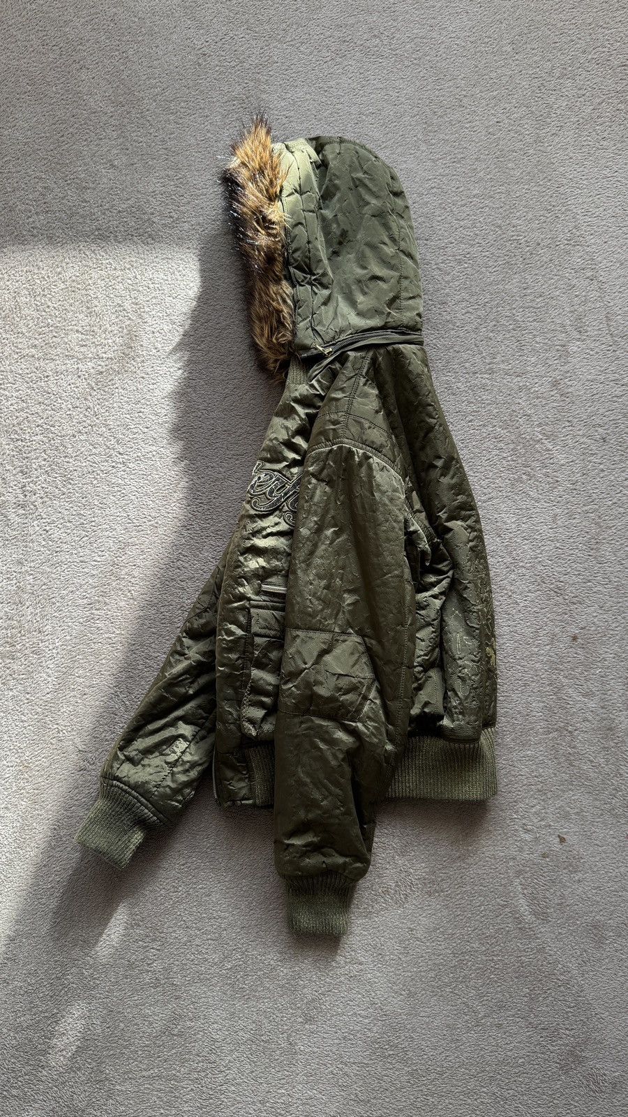 Vintage 00s' Y2K faux fur jacket Ifsixwasnine LGB Goa style