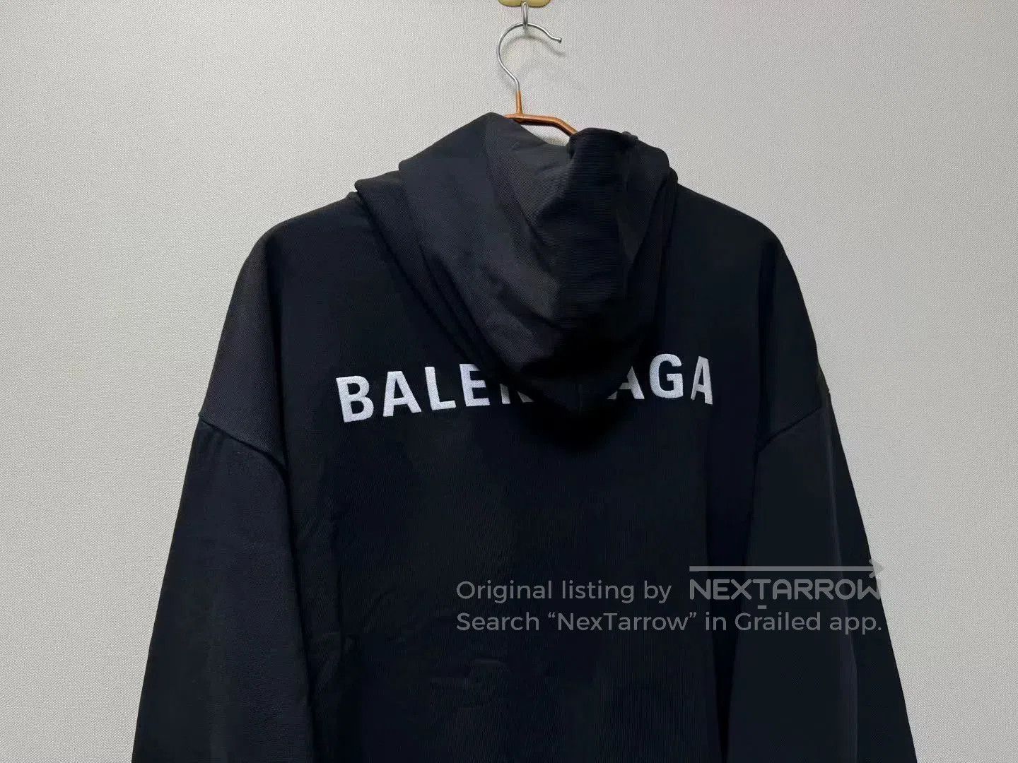 Balenciaga BALENCIAGA New Black Embroidered Letter Hoodie. Size US M / EU 48-50 / 2 - 5 Thumbnail