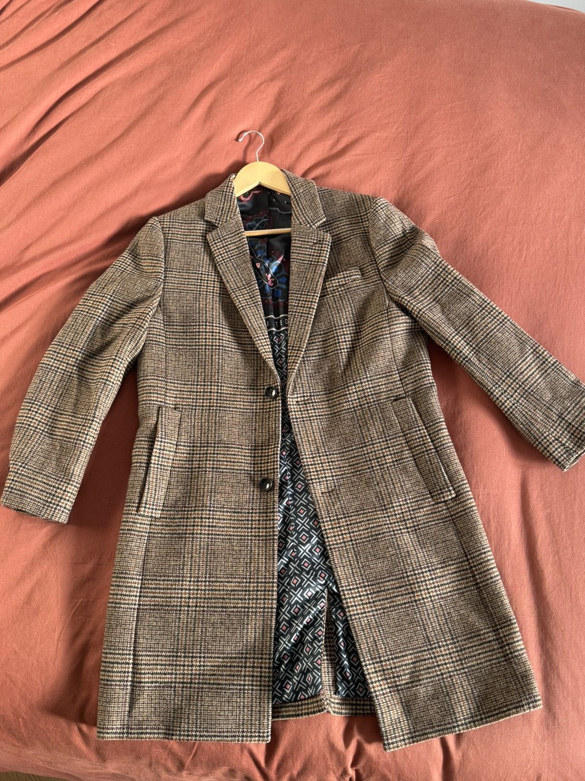 Ted Baker Ted Baker Checkered Houndsooth Peacoat Size US S / EU 44-46 / 1 - 1 Thumbnail