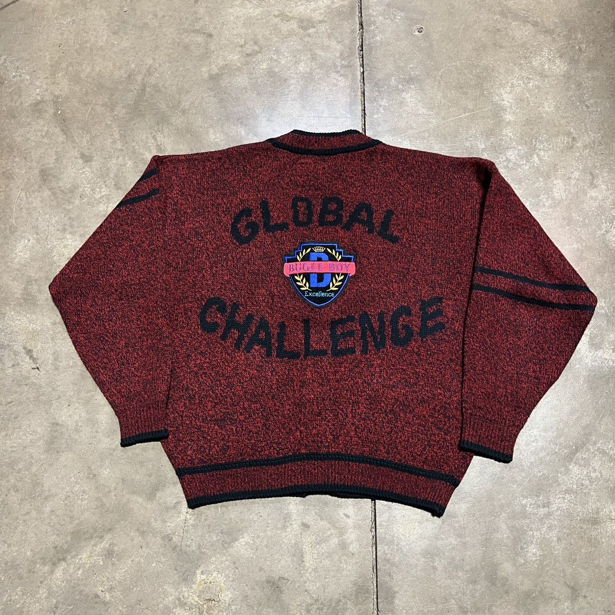 Vintage Vintage 90s Bugle Boy Global Challenge Sweater Cardigan Size US L / EU 52-54 / 3 - 1 Thumbnail