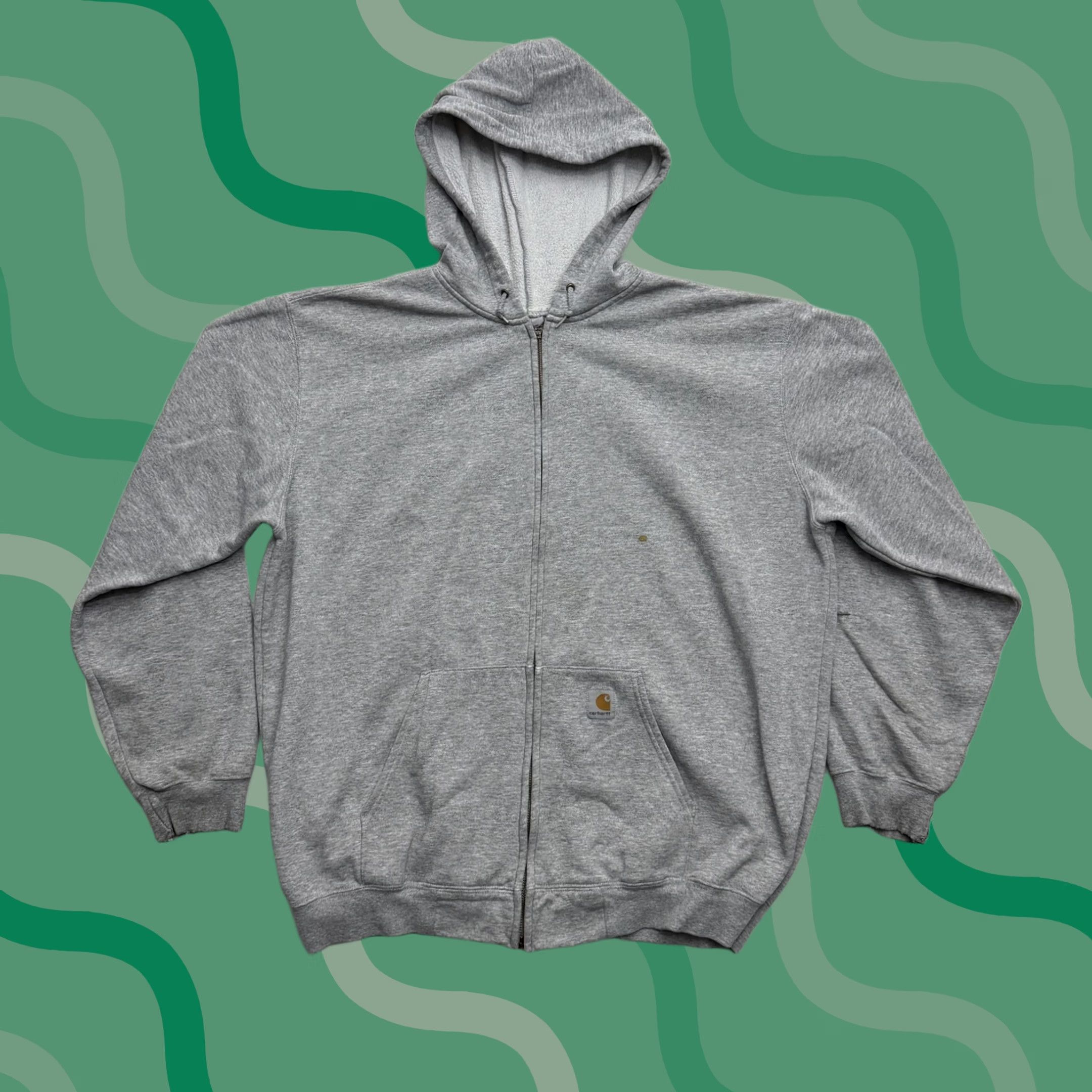 Carhartt VINTAGE Carhartt Jacket Hoodie Mens XL Gray Full Zip Fleece Relaxed Fit Workwear Size US XL / EU 56 / 4 - 1 Thumbnail