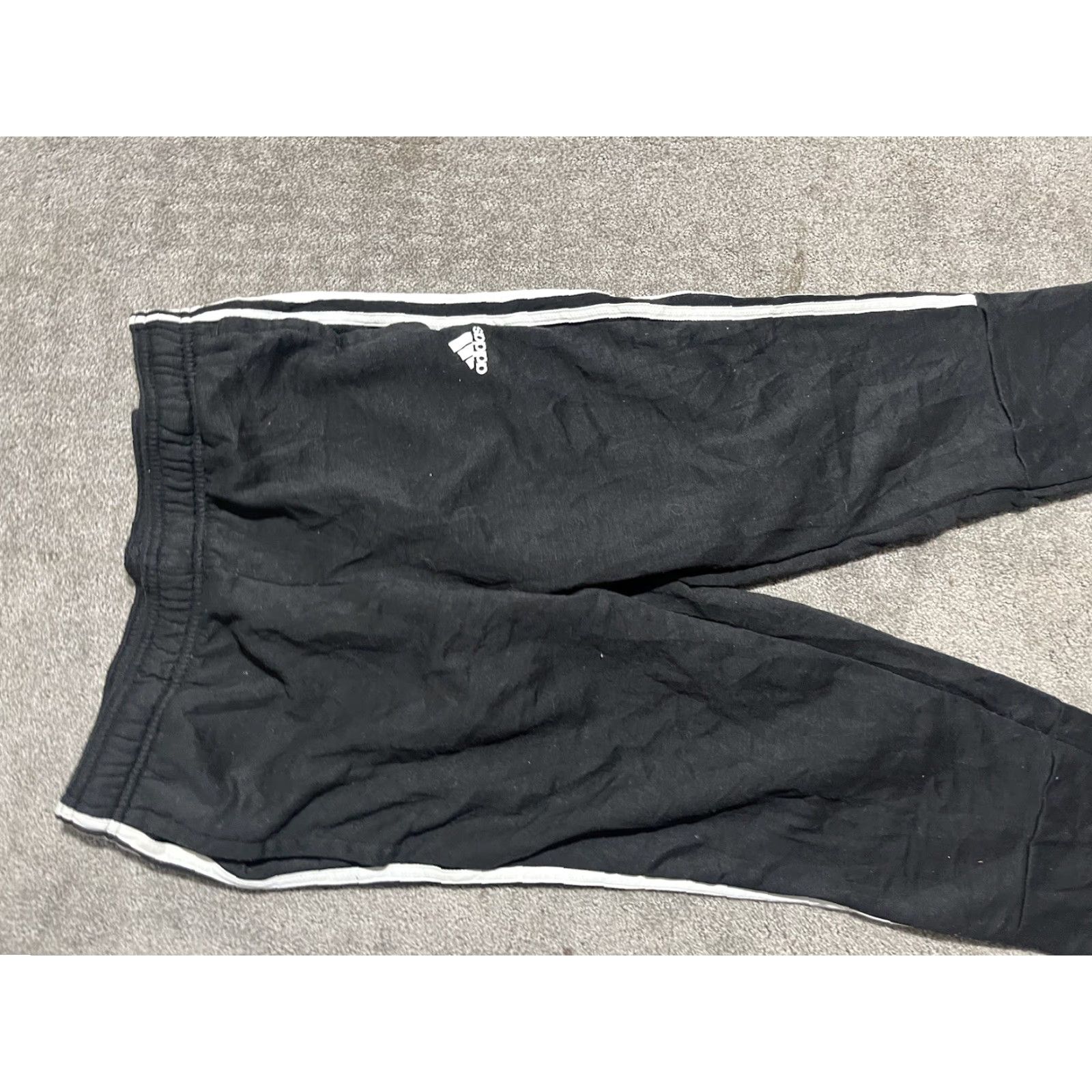 Adidas Adidas Black Sweatpants Mens Large Fleece Distressed Logo Climacool Crew Pants Size US 33 - 5 Thumbnail