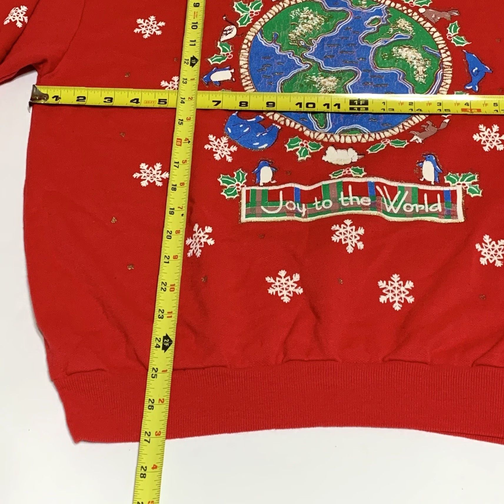 Vintage VINTAGE Holiday Time Christmas Sweatshirt Joy To The World Women’s Large L Red Green Gold Mens Girls Womens Size L / US 10 / IT 46 - 5 Thumbnail