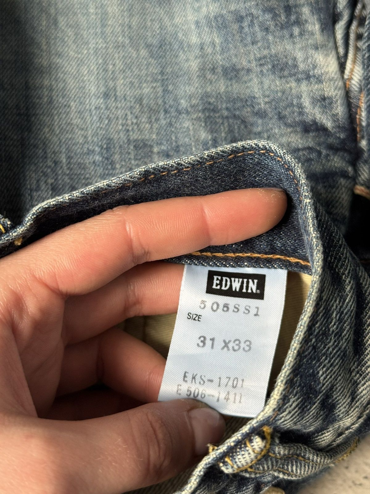 Edwin Edwin selvage patchwork japanese jeans pants Size US 31 - 6 Thumbnail