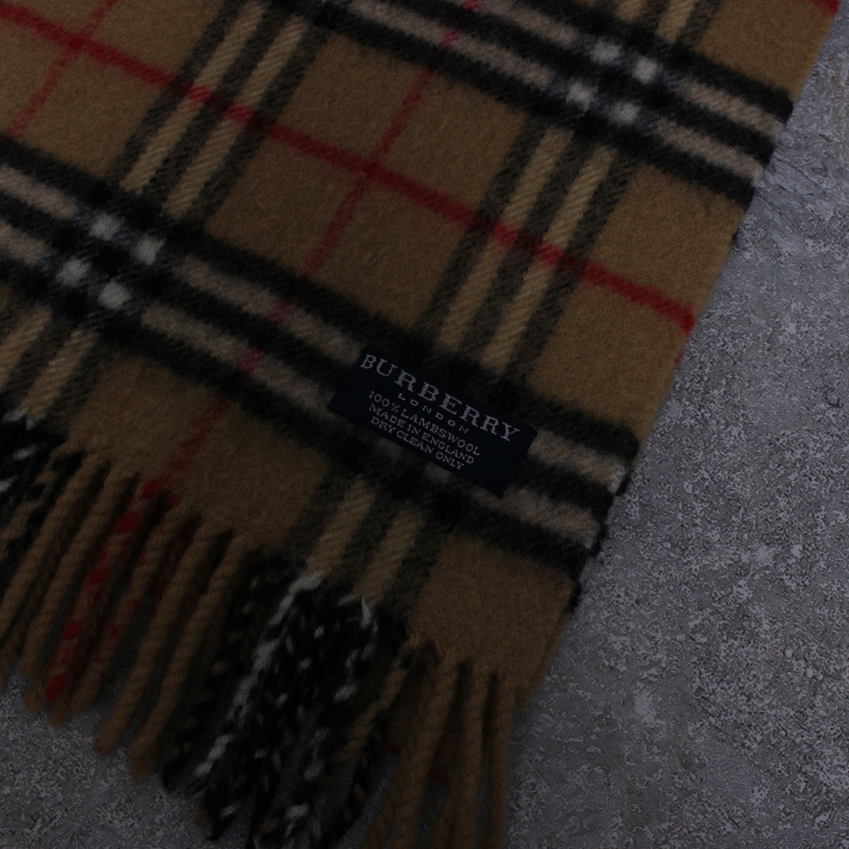 Burberry Burberry vintage scarf men pure lambswool beige big size Size ONE SIZE - 6 Thumbnail