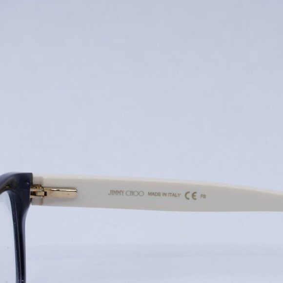 Jimmy Choo Jimmy Choo JC270 09HT 00 Eyeglasses Black/Ivory 53mm Frame Size ONE SIZE - 7 Thumbnail