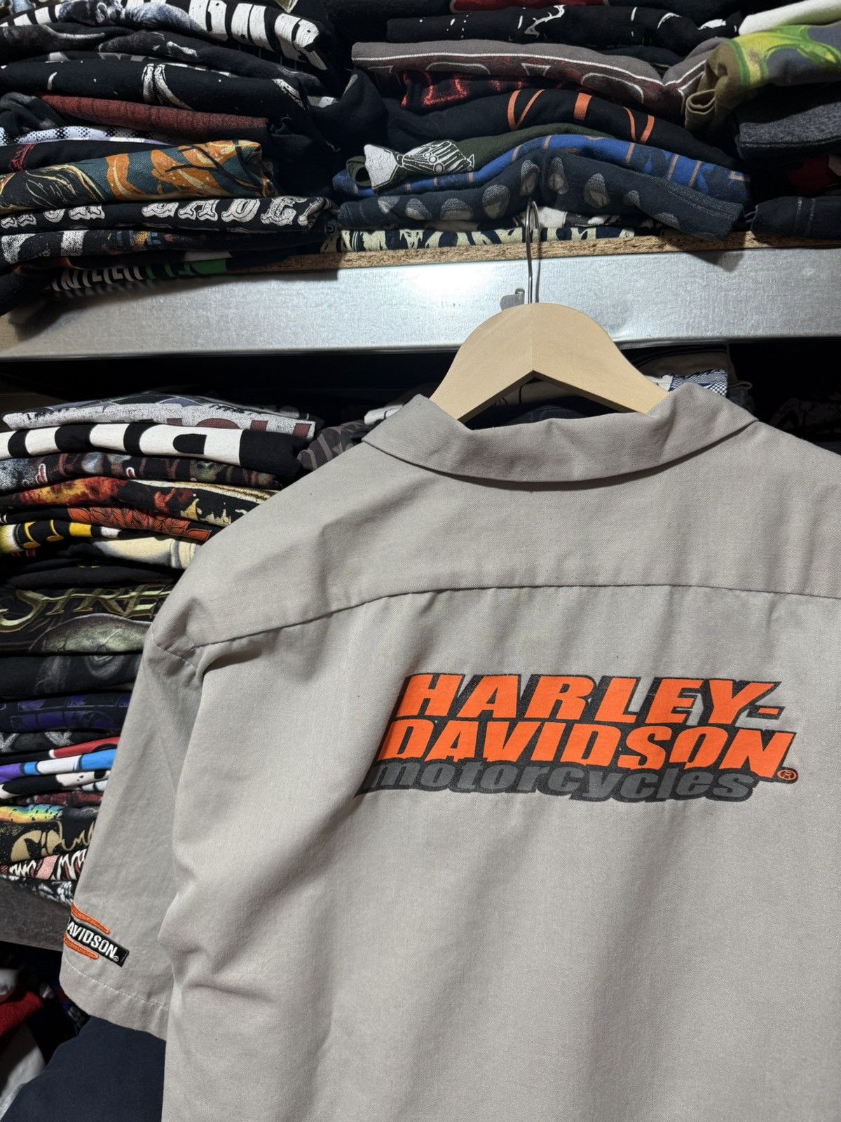 Harley Davidson Vintage 00s Harley Davidson Racing Button Short Sleeve Shirt Size US XXL / EU 58 / 5 - 8 Thumbnail