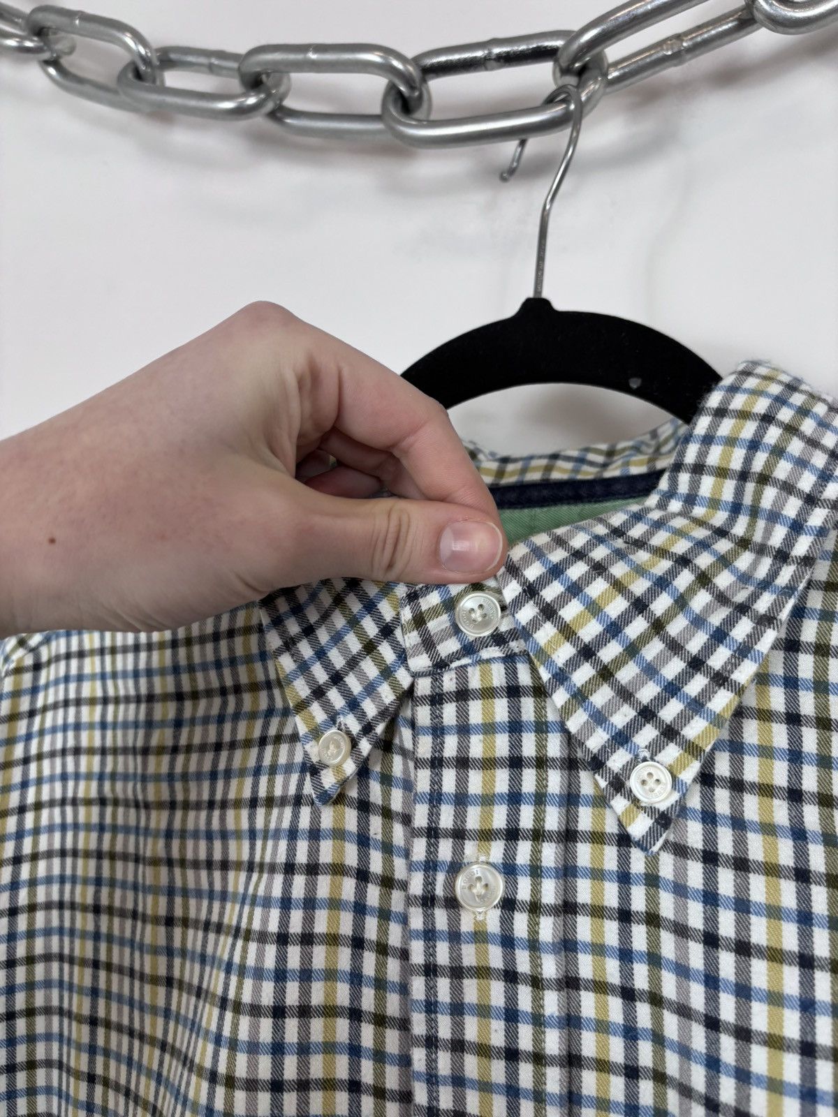 Boggi Boggi Milano BM39 Men’s Tattersall Check Button Up Shirt Size US L / EU 52-54 / 3 - 6 Thumbnail