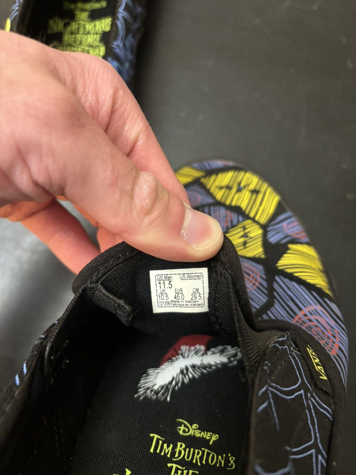 Vans Vans Classic Slip On Nightmare Before Christmas Oogie Boogie Size US 11.5 / EU 44-45 - 8 Thumbnail