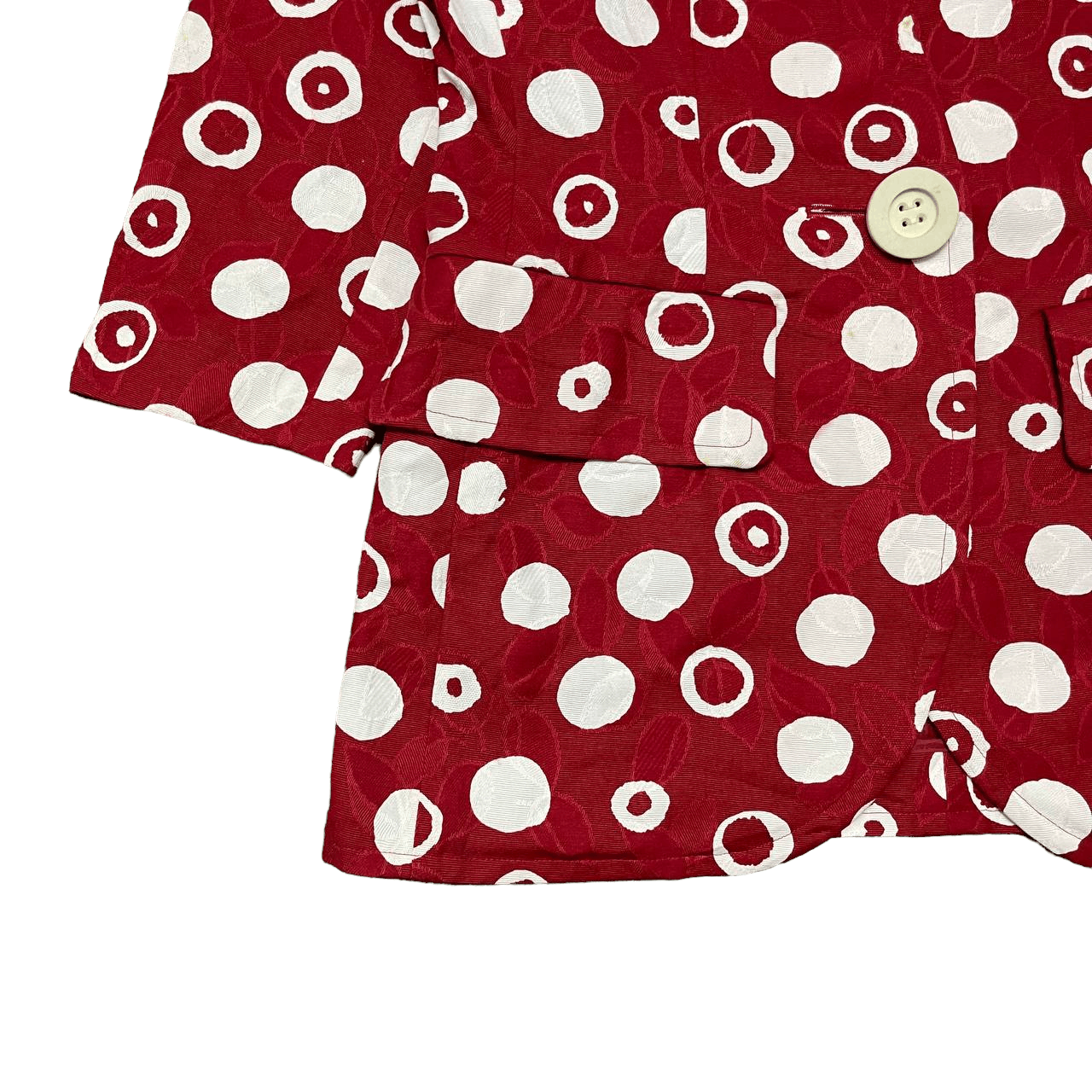 Yves Saint Laurent Vintage YSL Yves Saint Laurent Polka Dot Jacket Red Size M / US 6-8 / IT 42-44 - 3 Thumbnail