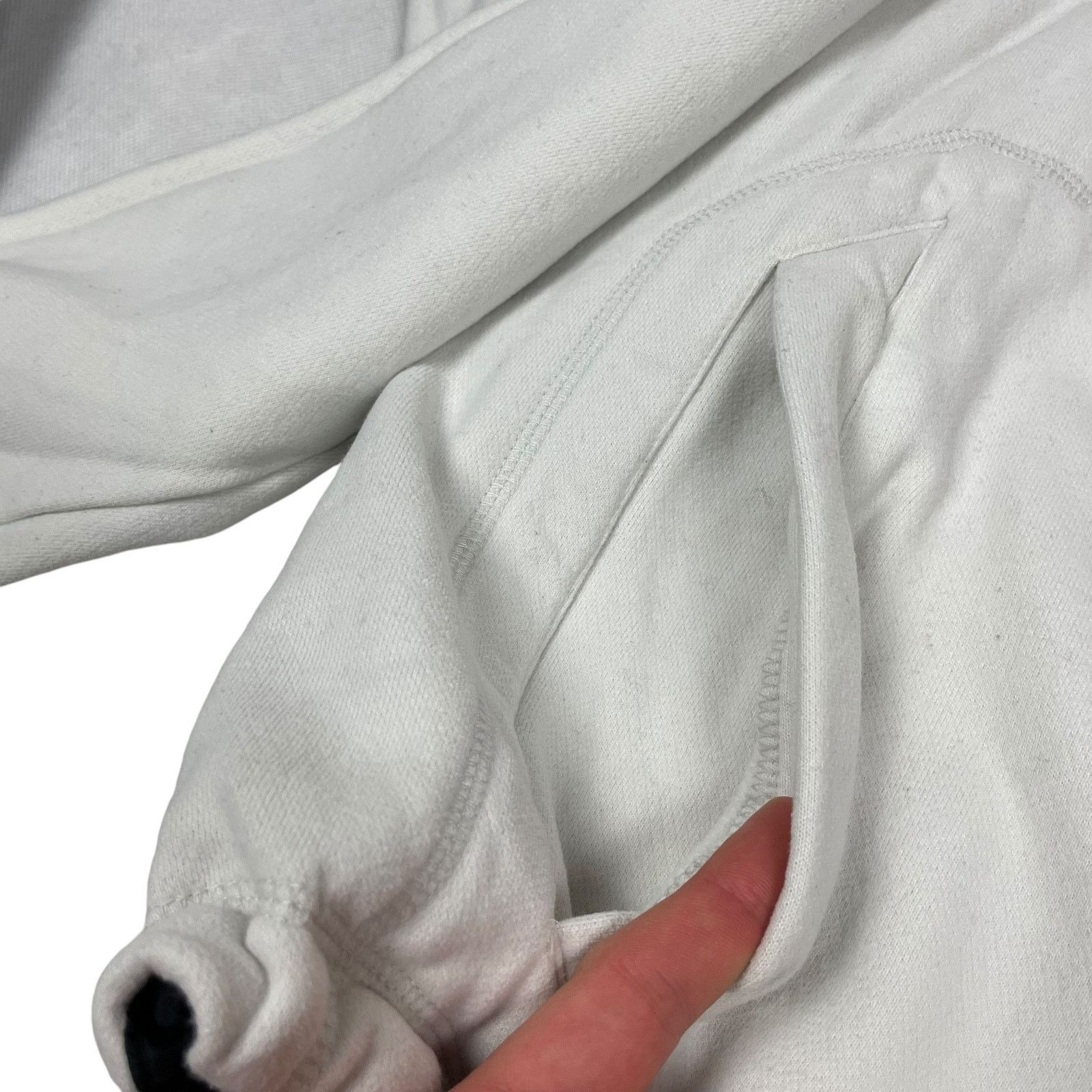Nike × Vintage Nike Mens White Cotton Swoosh Long Sleeve Pullover Hoodie XL Size US XL / EU 56 / 4 - 7 Thumbnail