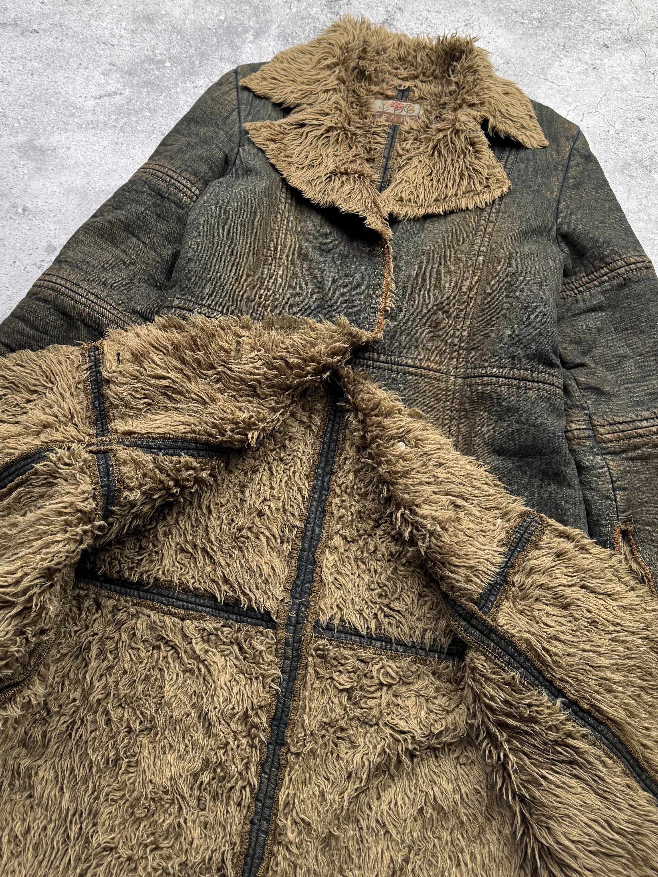 Hysteric Glamour Vintage Faded With Faux Fur Denim Coat C641(V37) Size M / US 6-8 / IT 42-44 - 6 Thumbnail