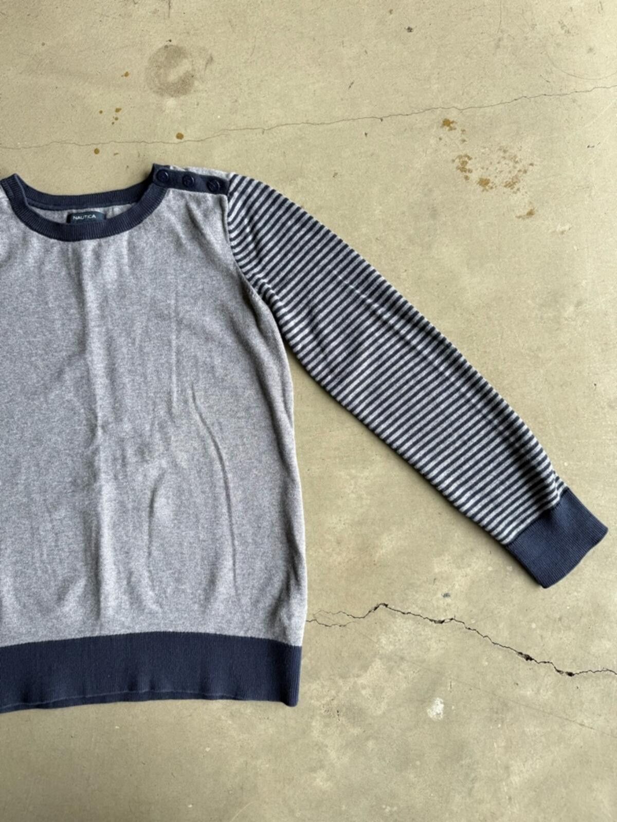 Nautica Nautica / 3-button accent striped pullover sweater Size M / US 6-8 / IT 42-44 - 7 Thumbnail