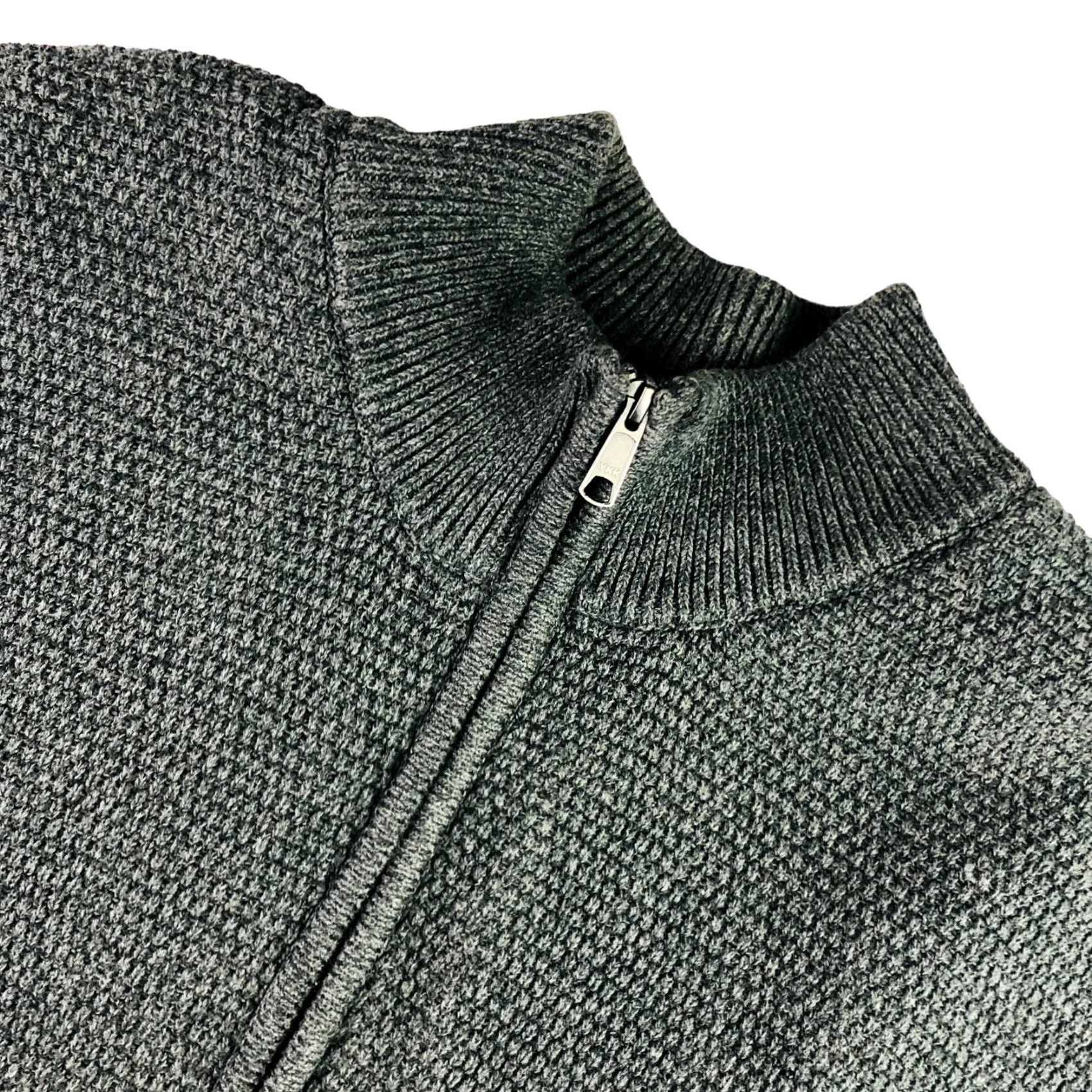 Emanuel Ungaro Emanuel Ungaro Men's Jacket Coatigan Gray Knit Full Zip Fleece Lined 2XL Size US XXL / EU 58 / 5 - 2 Thumbnail