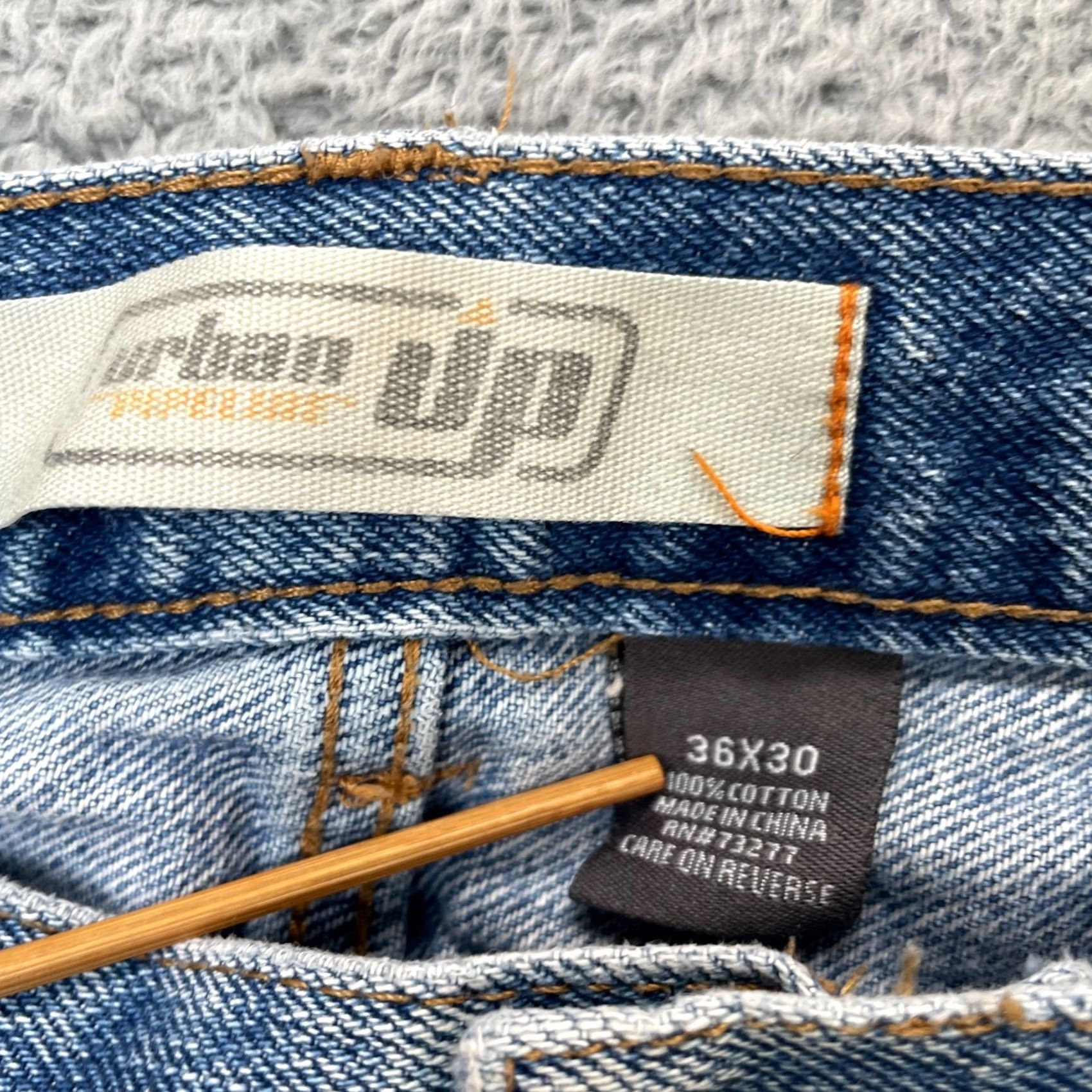 Vintage VTG Urban Pipeline Jeans Mens 36x30 Blue Straight Leg Denim Cotton Distressed Jeans Size US 36 / EU 52 - 3 Thumbnail