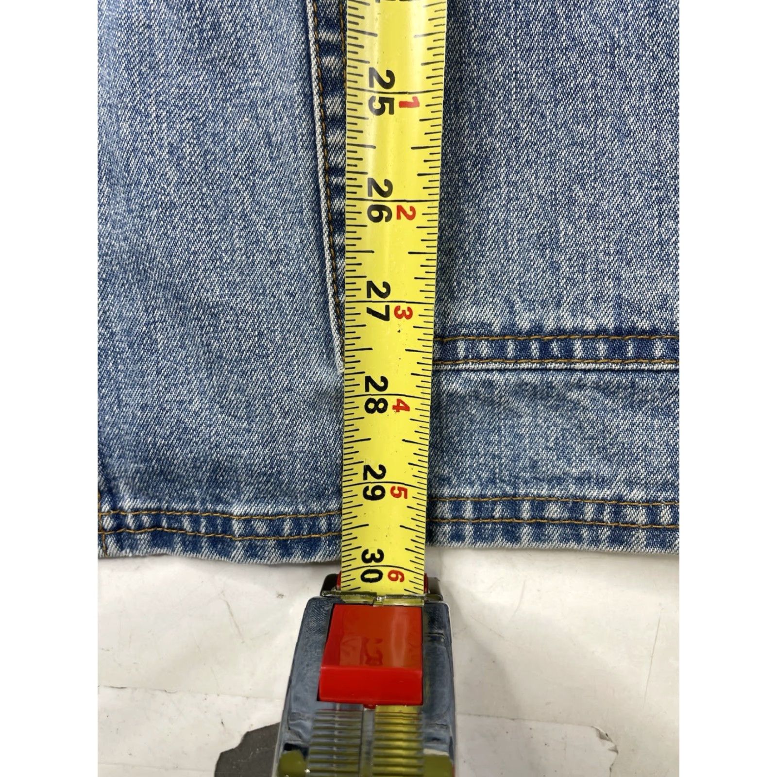 Levi's VINTAGE Levi's Womens Large Blue Denim Trucker Long Jacket Silver Tab Jeans Jacket Size 36" / US 14 / IT 50 - 7 Thumbnail