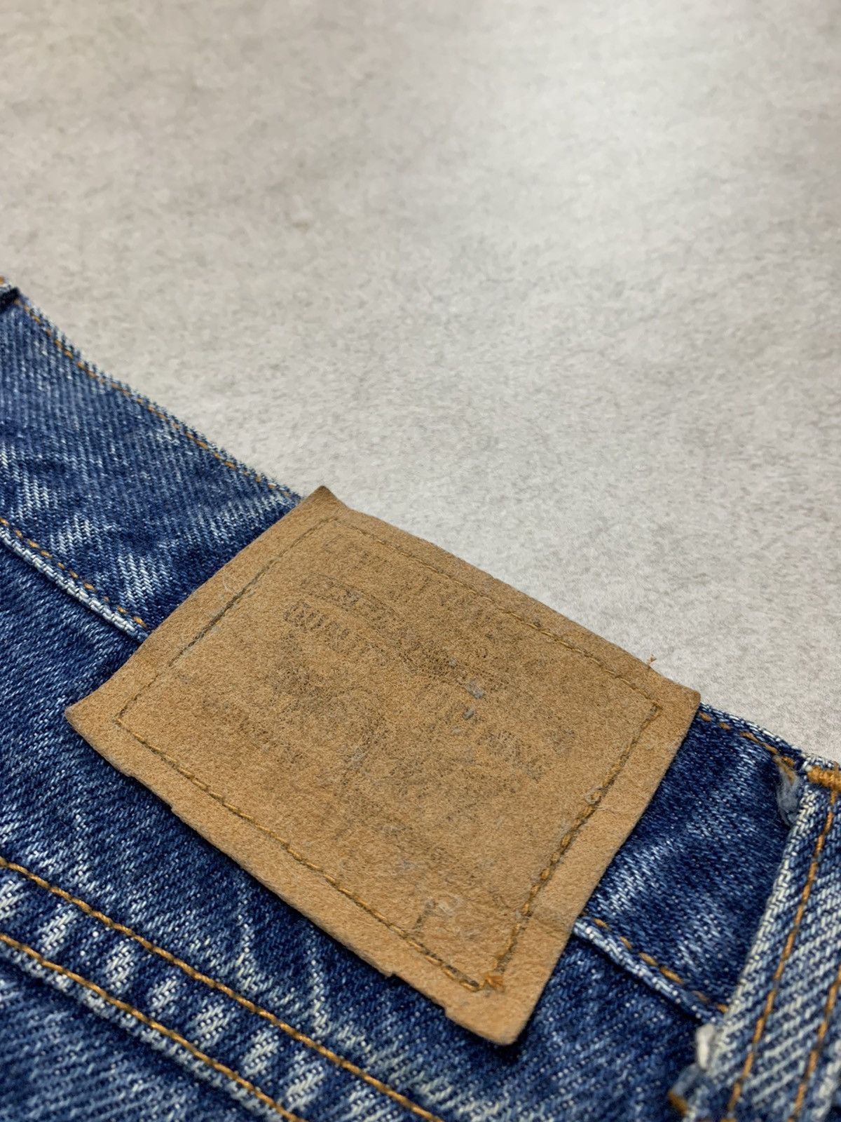 Levi's Vintage Clothing 90s Vintage Rare Levi Leather tag Orange tab denim mid skirt Size 28" / US 6 / IT 42 - 6 Thumbnail